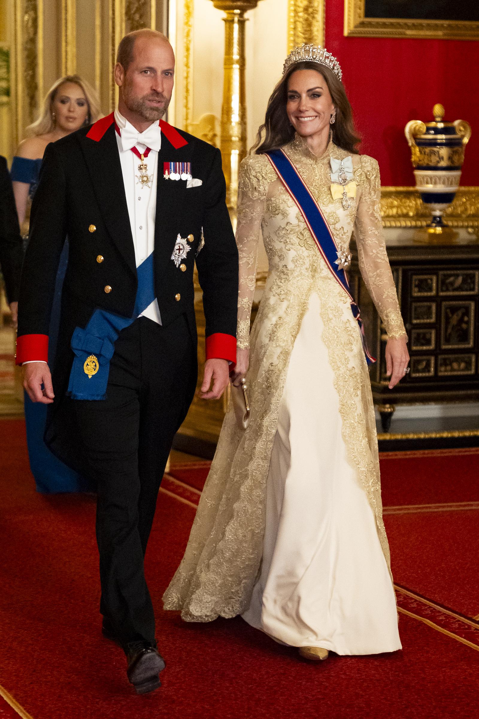 Prince William and Princess Catherine at the State Banquet. | Source: Getty Images