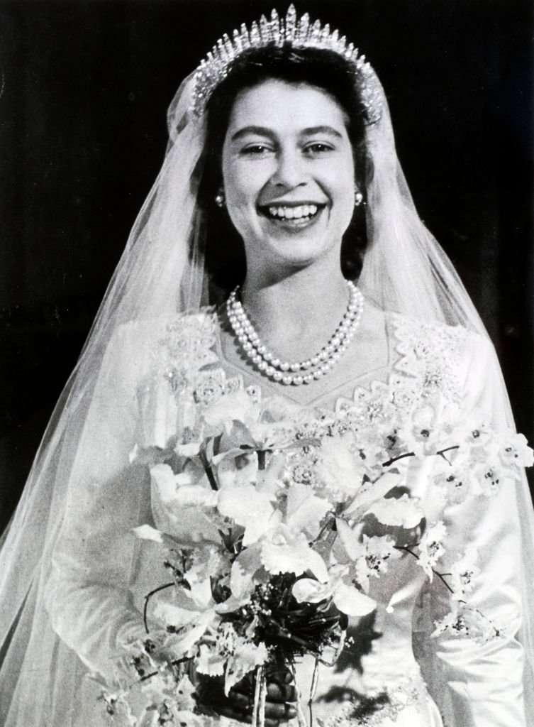 Elizabeth II durante su boda con el duque de Edimburgo en la abadía de Westminster el 20 de noviembre de 1947 en el Palacio de Buckingham, Londres. | Foto: Getty Images Elizabeth II durante su boda con el duque de Edimburgo en la abadía de Westminster el 20 de noviembre de 1947 en el Palacio de Buckingham, Londres. | Foto: Getty Images