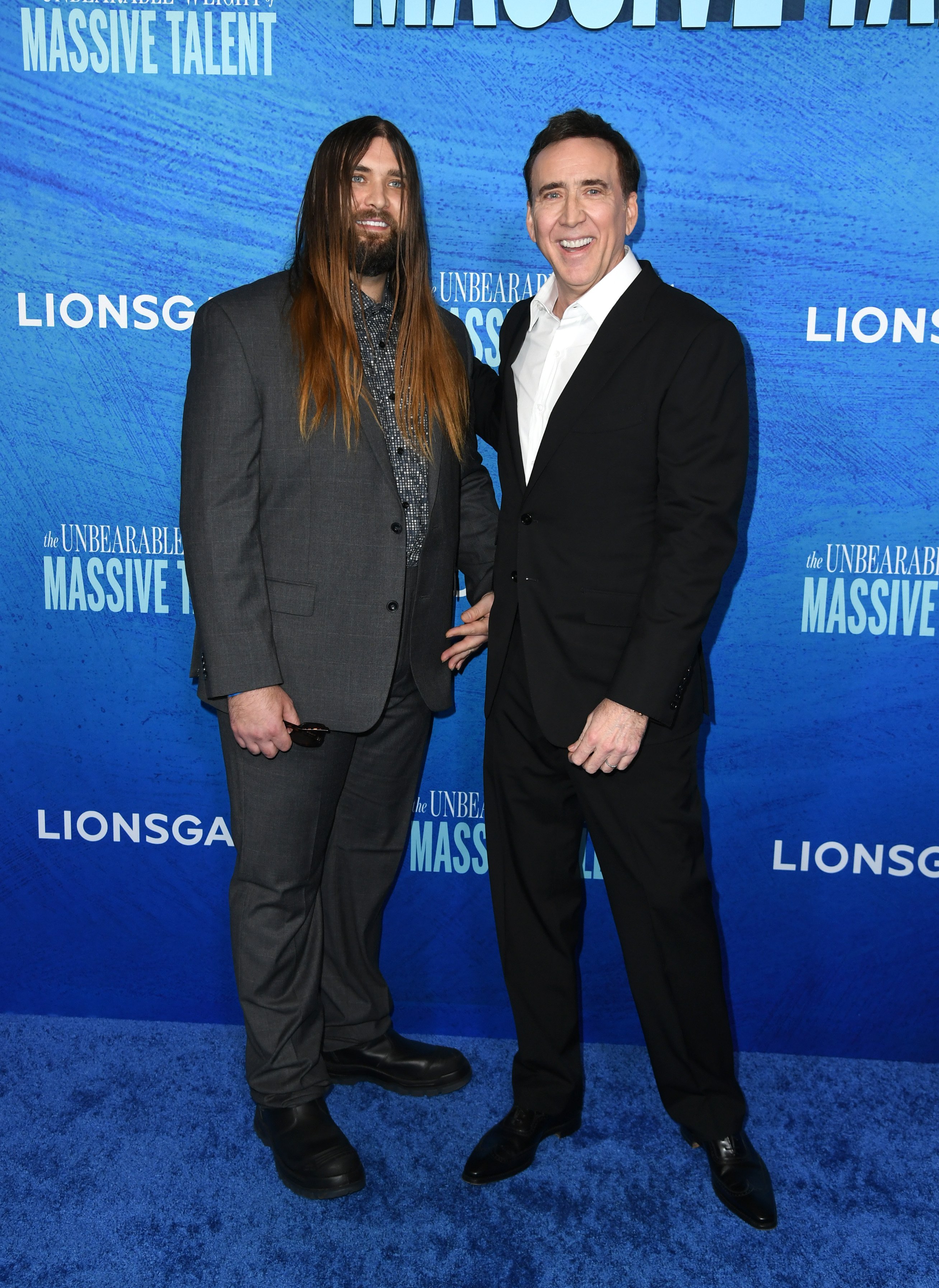 Nicolas Cage and son Weston Coppola Cage attend the Los Angeles special screening of "The Unbearable Weight of Massive Talent" at DGA Theater Complex on April 18, 2022 in Los Angeles, California. | Source: Getty Images
