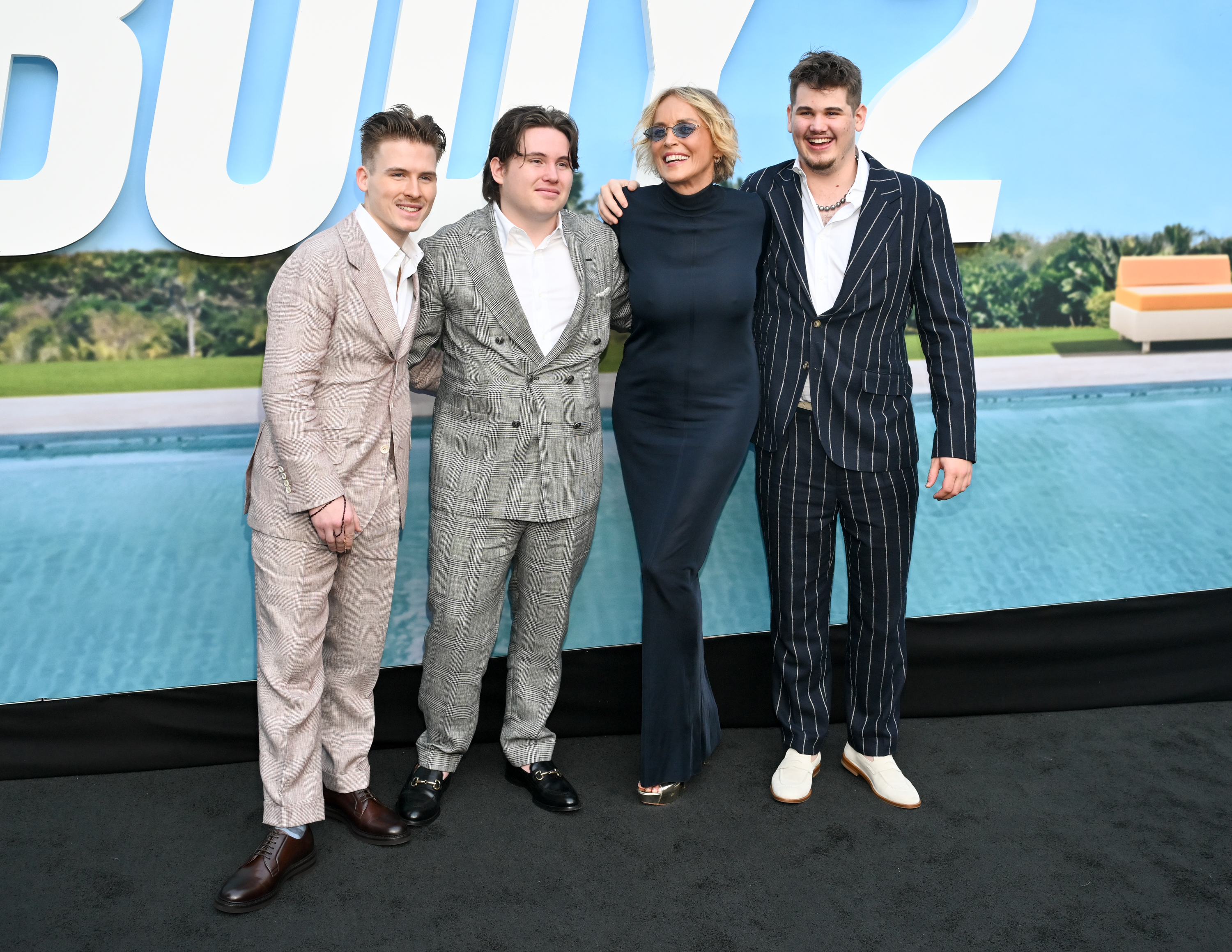 Roan, Quinn, Sharon, and Laird Stone attend the premiere of Universal Pictures' "Nobody 2" at TCL Chinese Theatre on August 11, 2025 | Source: Getty Images