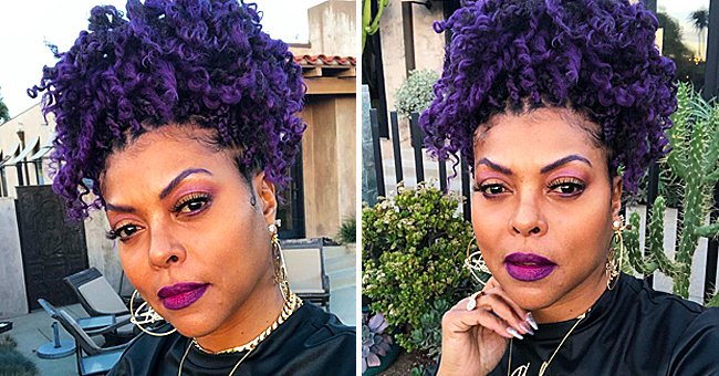 Taraji P. Henson shows off her red hair and curls while in quarantine