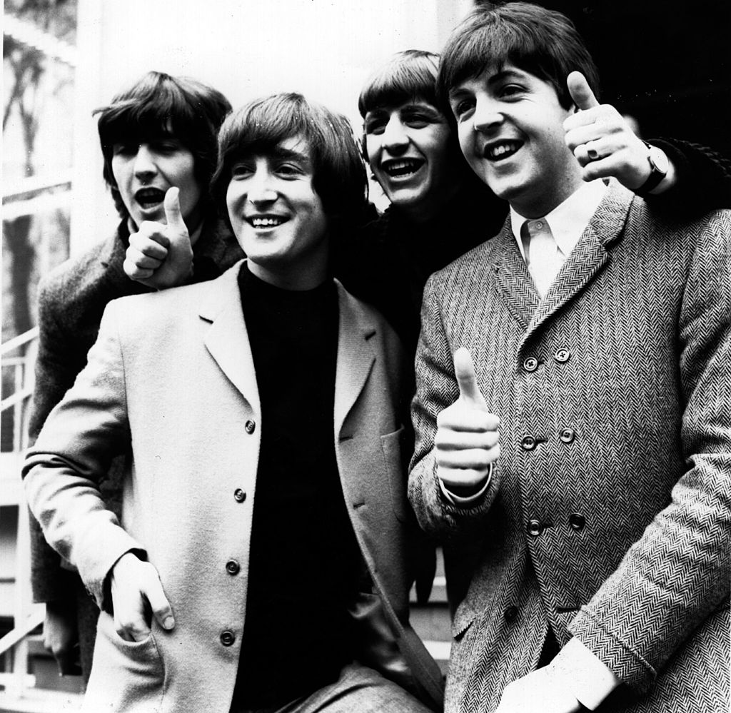 The Beatles at the London Palladium. From left to right, George Harrison (1943 - 2001), John Lennon (1940 - 1980), Ringo Starr and Paul McCartney. | Getty Images / Global Images Ukraine The Beatles at the London Palladium. From left to right, George Harrison (1943 - 2001), John Lennon (1940 - 1980), Ringo Starr and Paul McCartney. | Getty Images / Global Images Ukraine