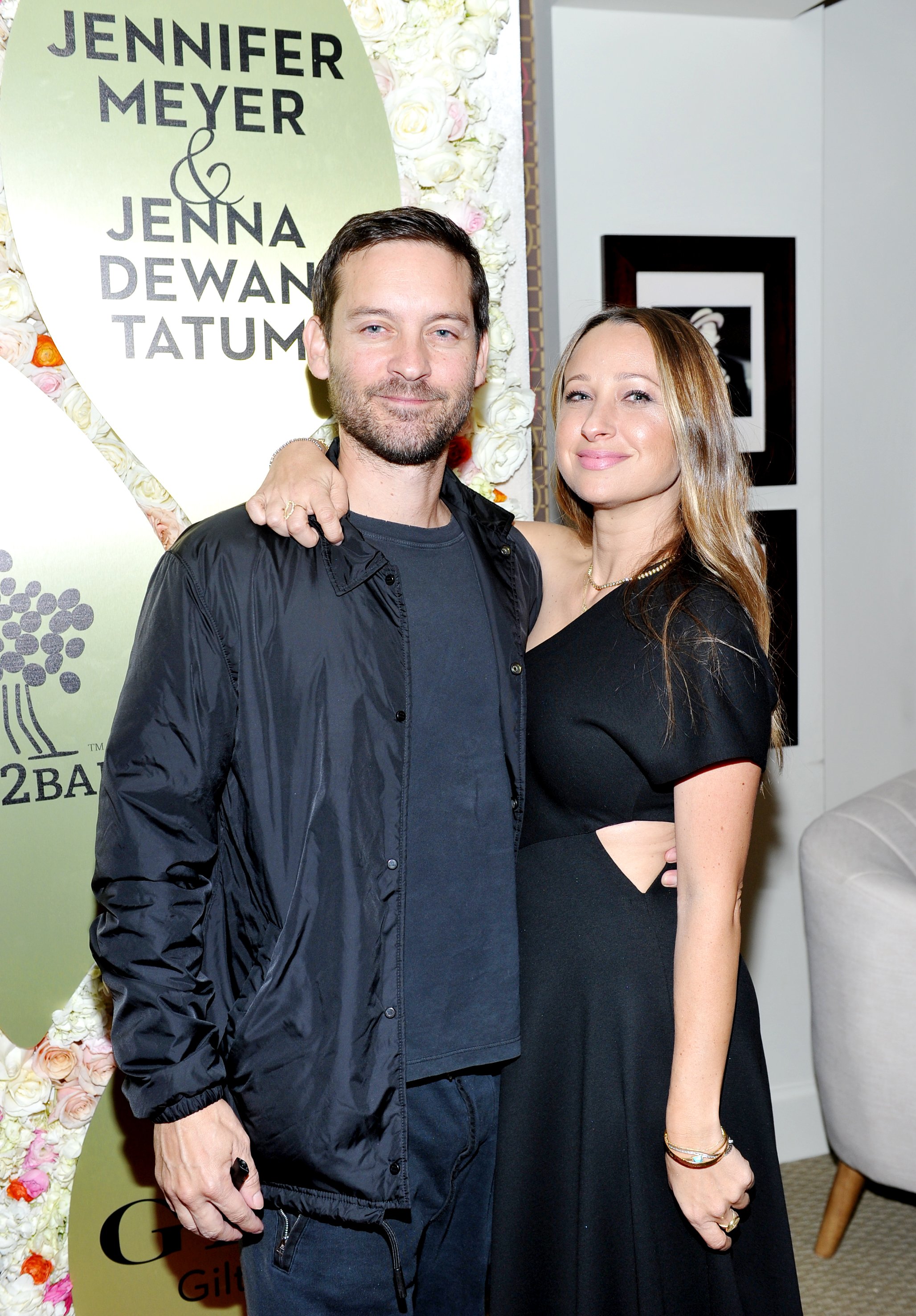 Tobey Maguire and Jennifer Meyer at Gilt.com, Jennifer Meyer & Jenna Dewan Tatum's Exclusive Jewelry Collection Launch Benefitting Baby2Baby at Sunset Tower Hotel on December 7, 2017 in West Hollywood, California. | Source: Getty Images