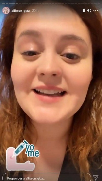 La exactriz Allison Lozz se muestra sin maquillaje en Instagram Stories. | Foto: Captura de pantalla instagram.com/allisson_gtzz_