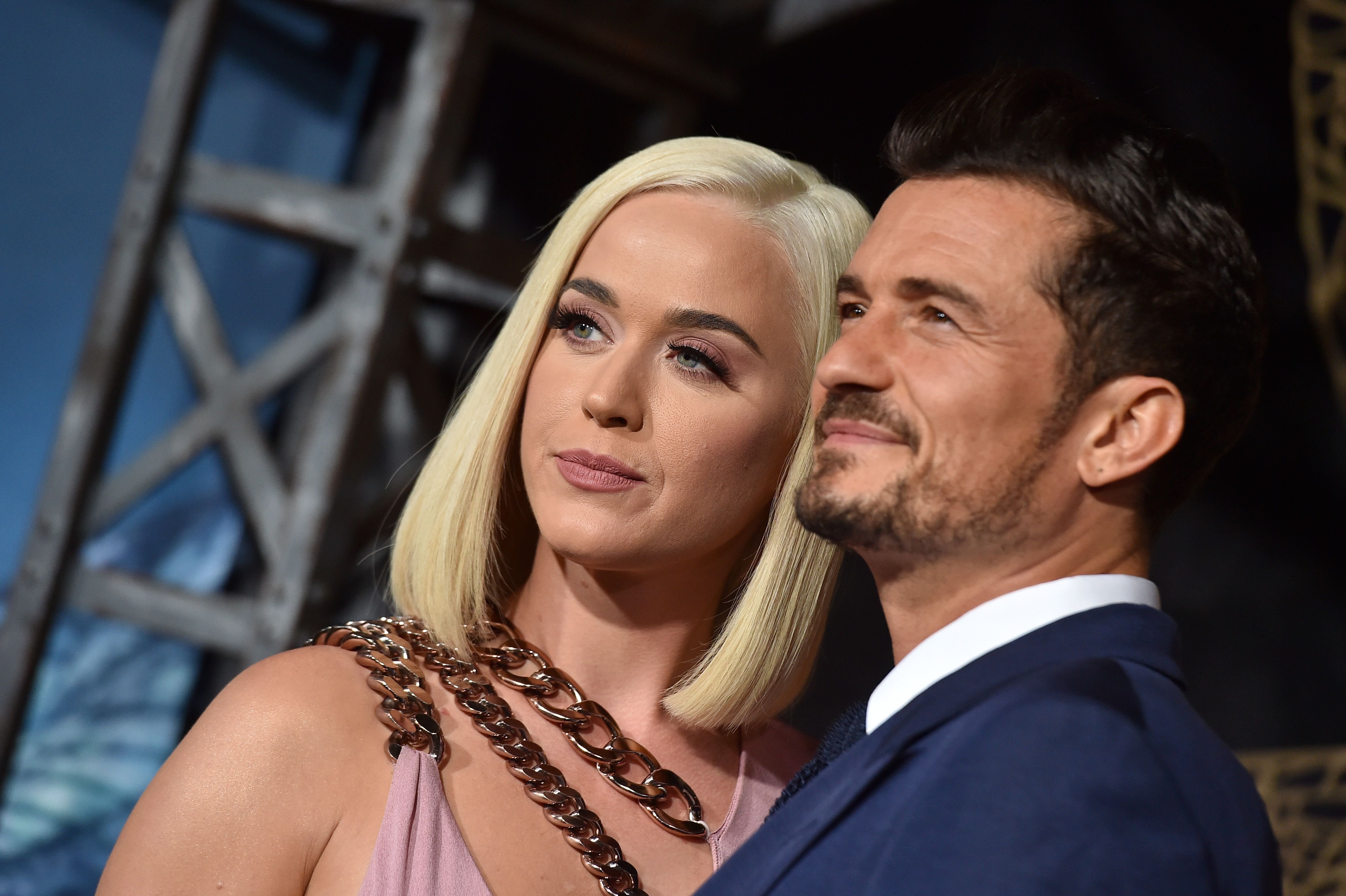 Katy Perry and Orlando Bloom at the LA premiere of Amazon's "Carnival Row" at TCL Chinese Theatre on August 21, 2019 in Hollywood, California | Photo: Getty Images