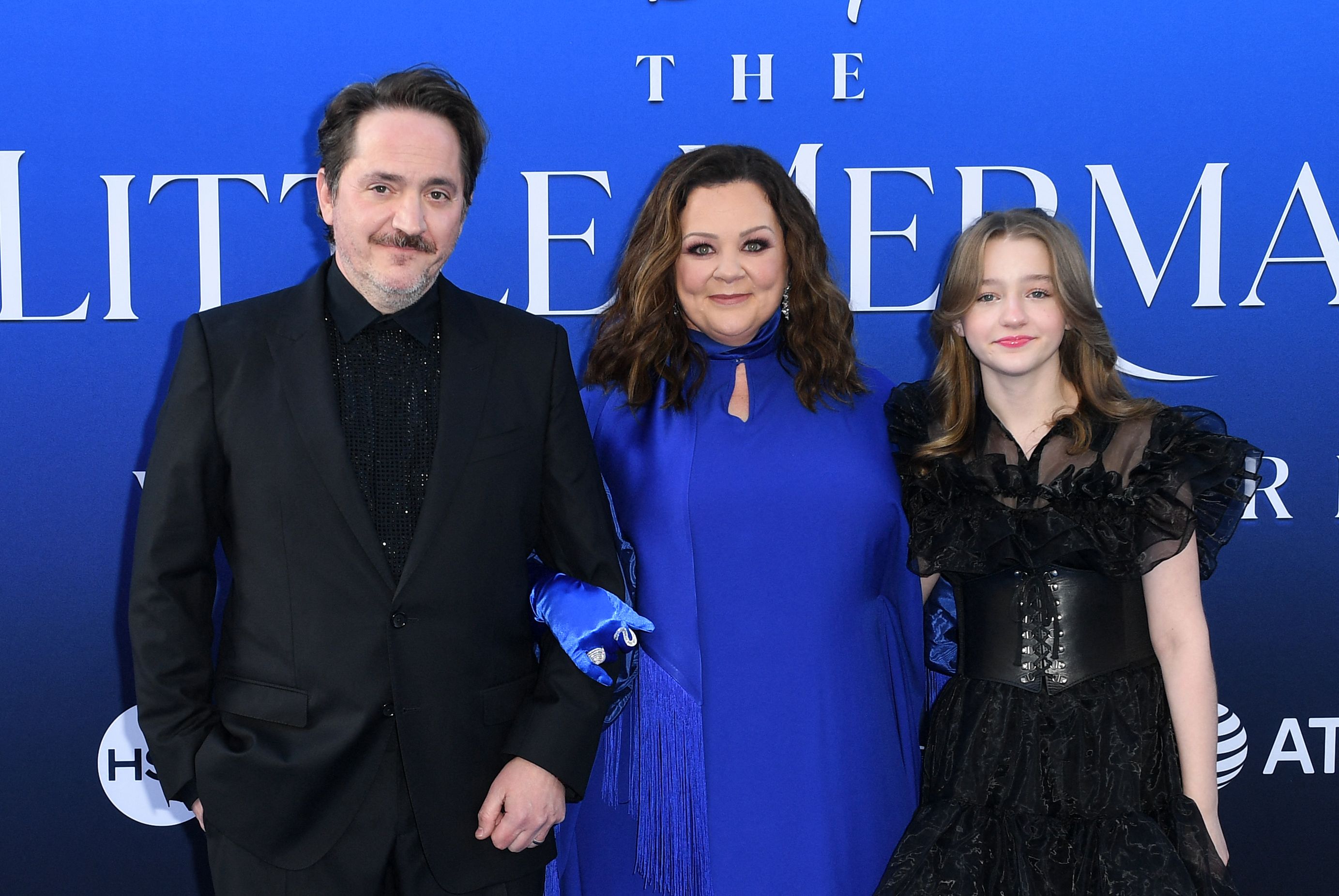 Melissa McCarthy (C) and their daughter arrive for the world premiere of Disney's "The Little Mermaid" at the Dolby Theatre in Hollywood, California, on May 8, 2023. | Source: Getty Images