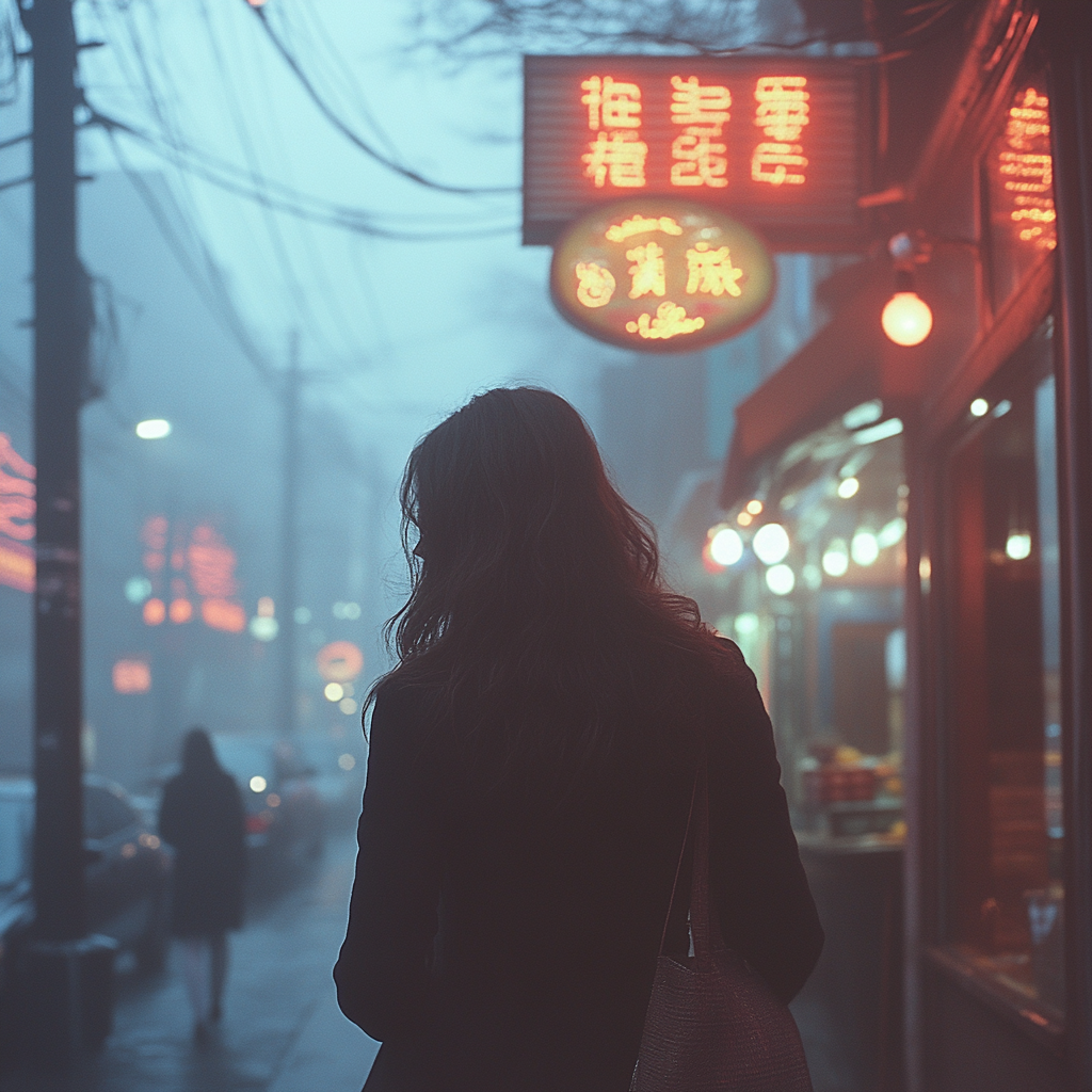 A woman walking to a bar | Source: Midjourney