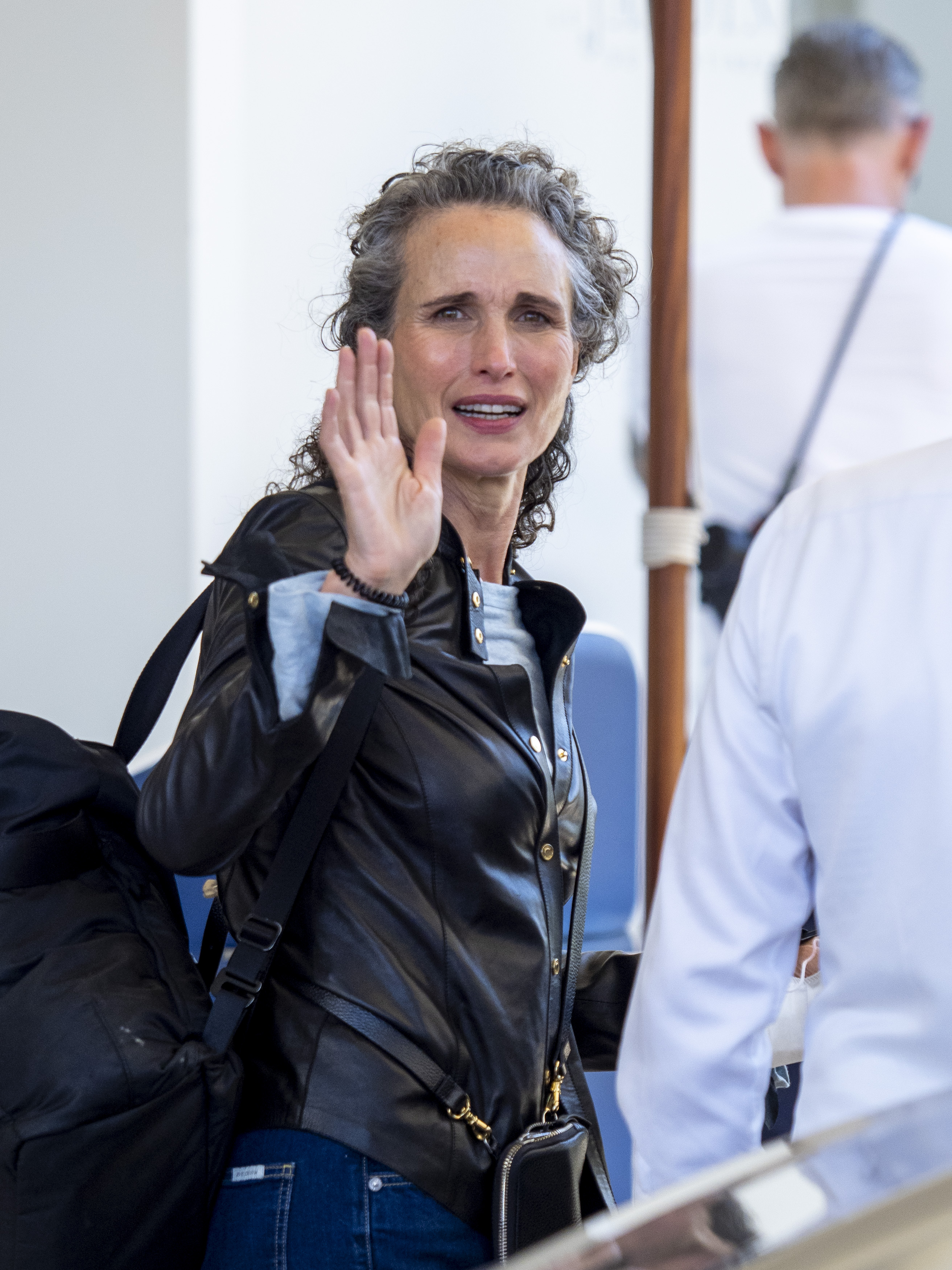 Andie MacDowell seen at the Martinez Hotel during the 74th annual Cannes Film Festival on July 9, 2021, in Cannes, France | Source: Getty Images