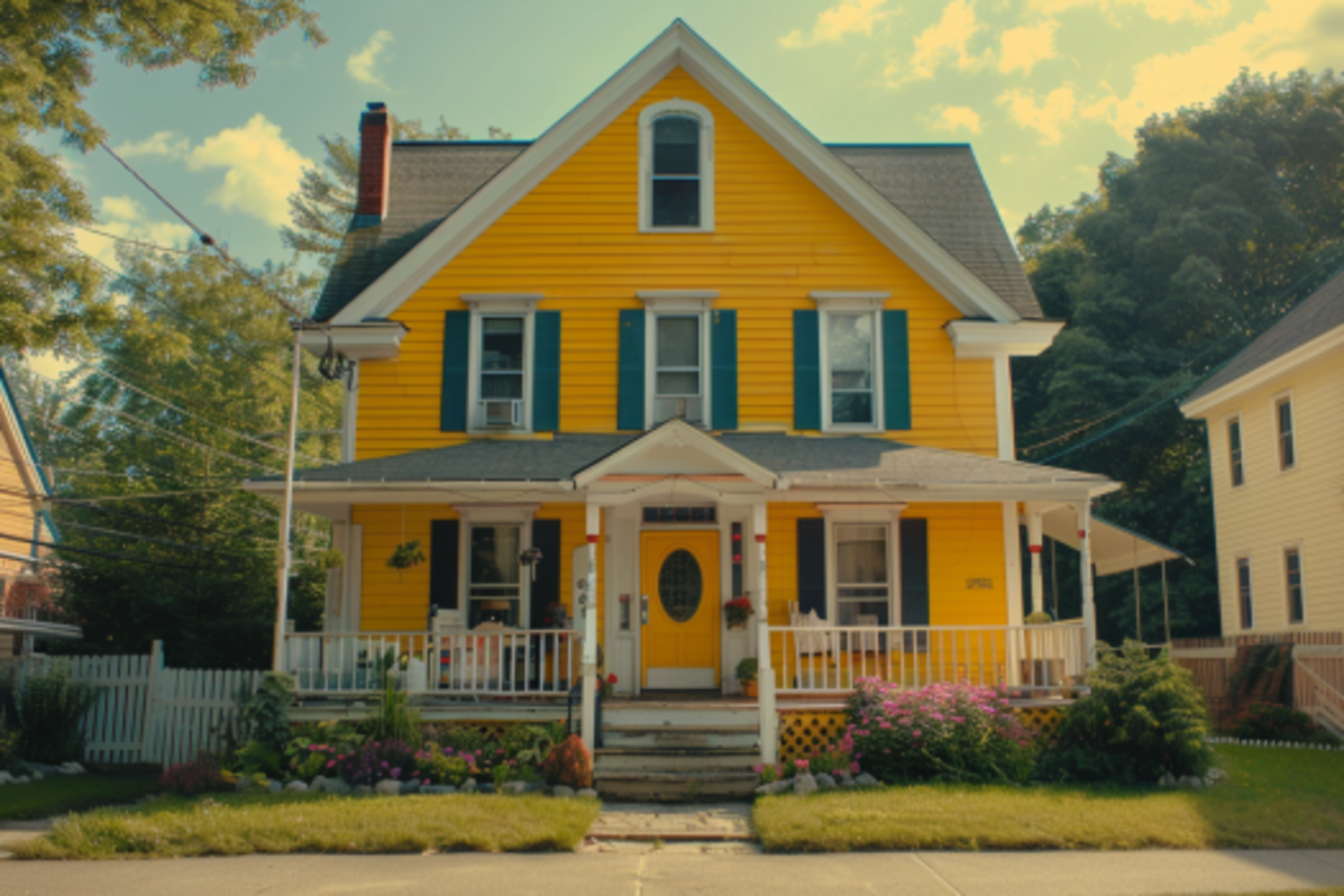 Victoria's beloved yellow house | Source: Midjourney