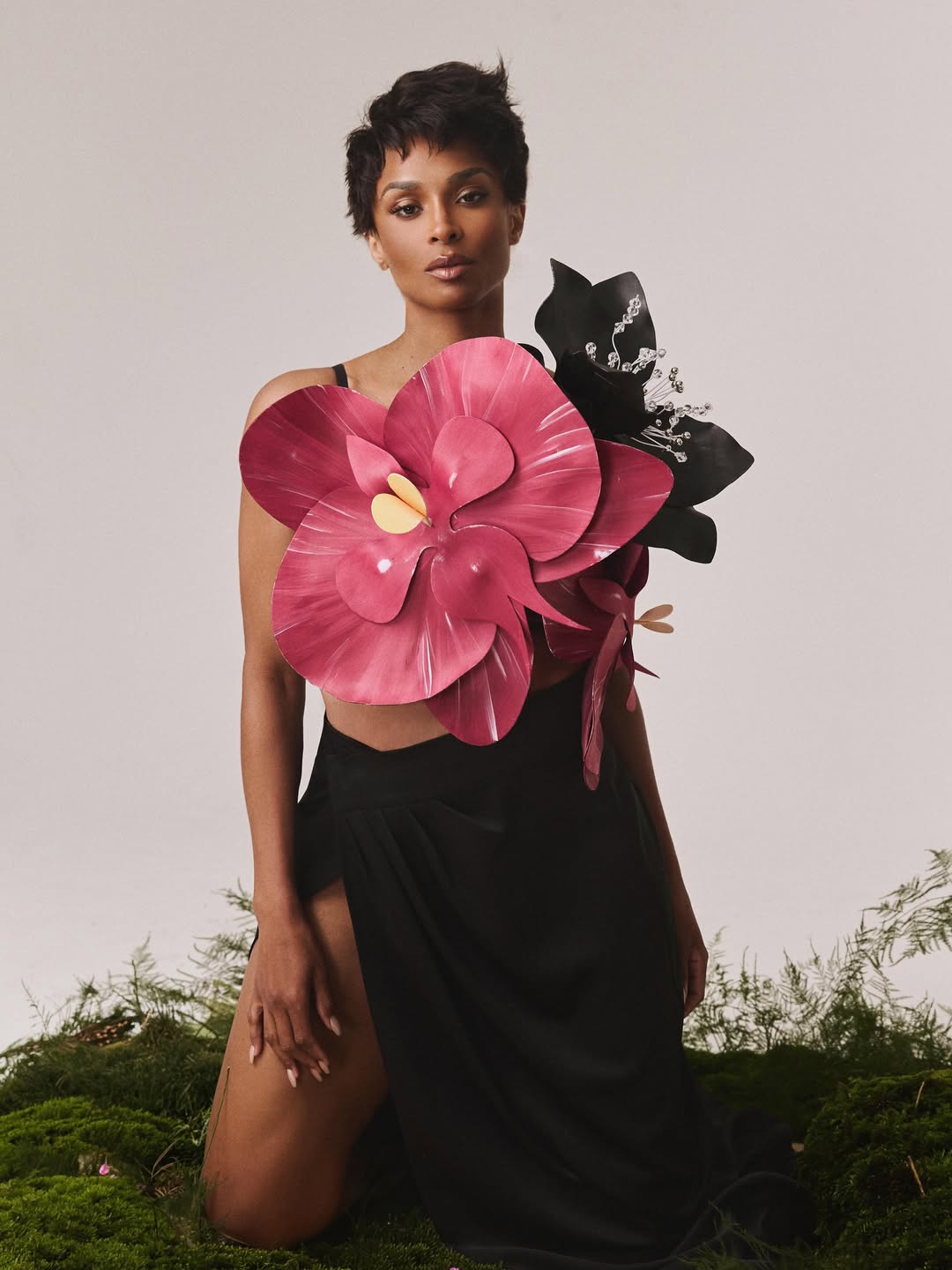 The singer stuns in a dramatic floral-inspired outfit | Source: Instagram/ciara