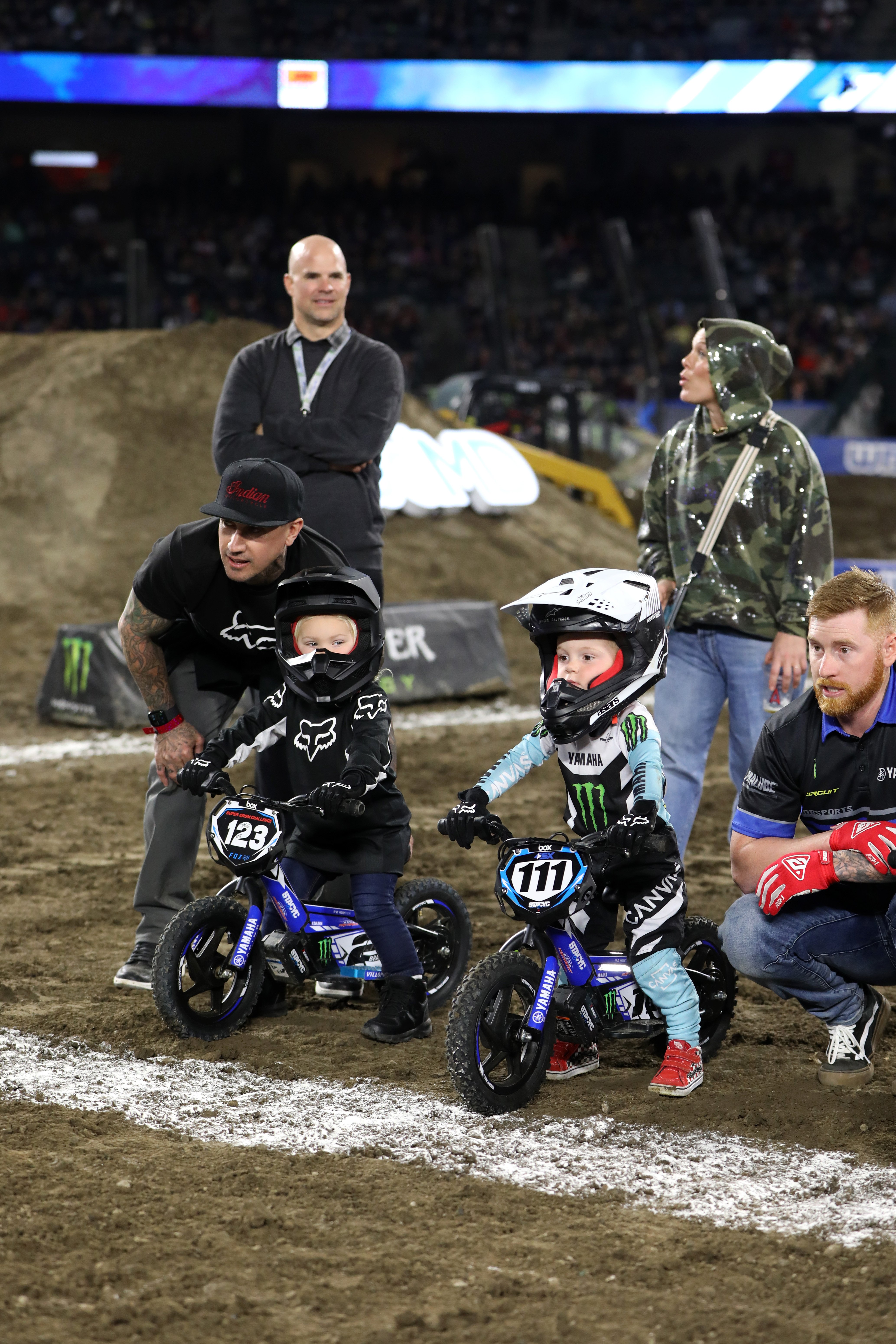 Carey Hart, Pink, and their son, Jameson, attend the Monster Energy Supercross VIP Event at Angel Stadium on January 18, 2020 in Anaheim, California. | Source: Getty Images