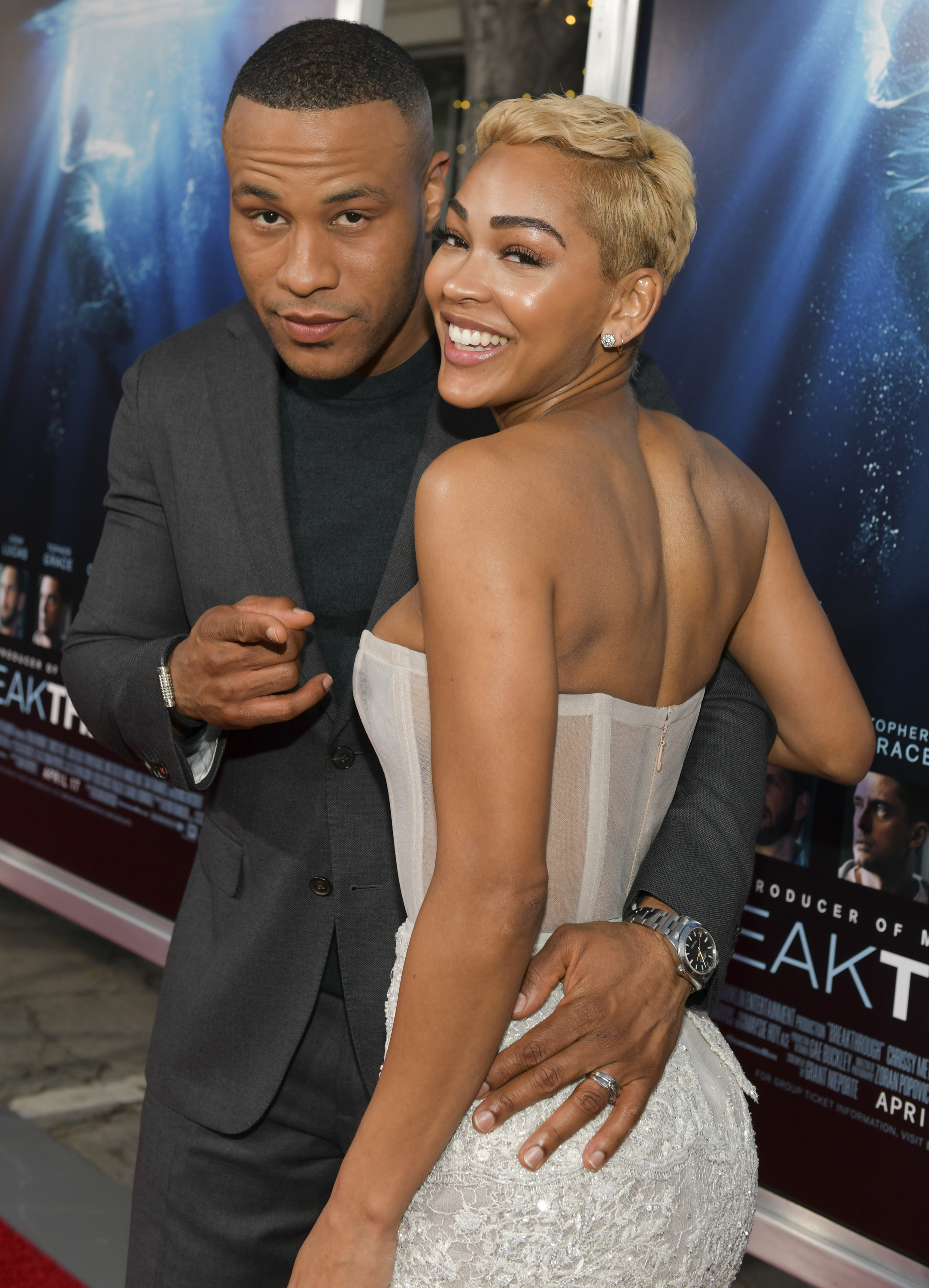 DeVon Franklin and Meagan Good attend the "Breakthrough" premiere in Los Angeles on April 11, 2019 | Source: Getty Images