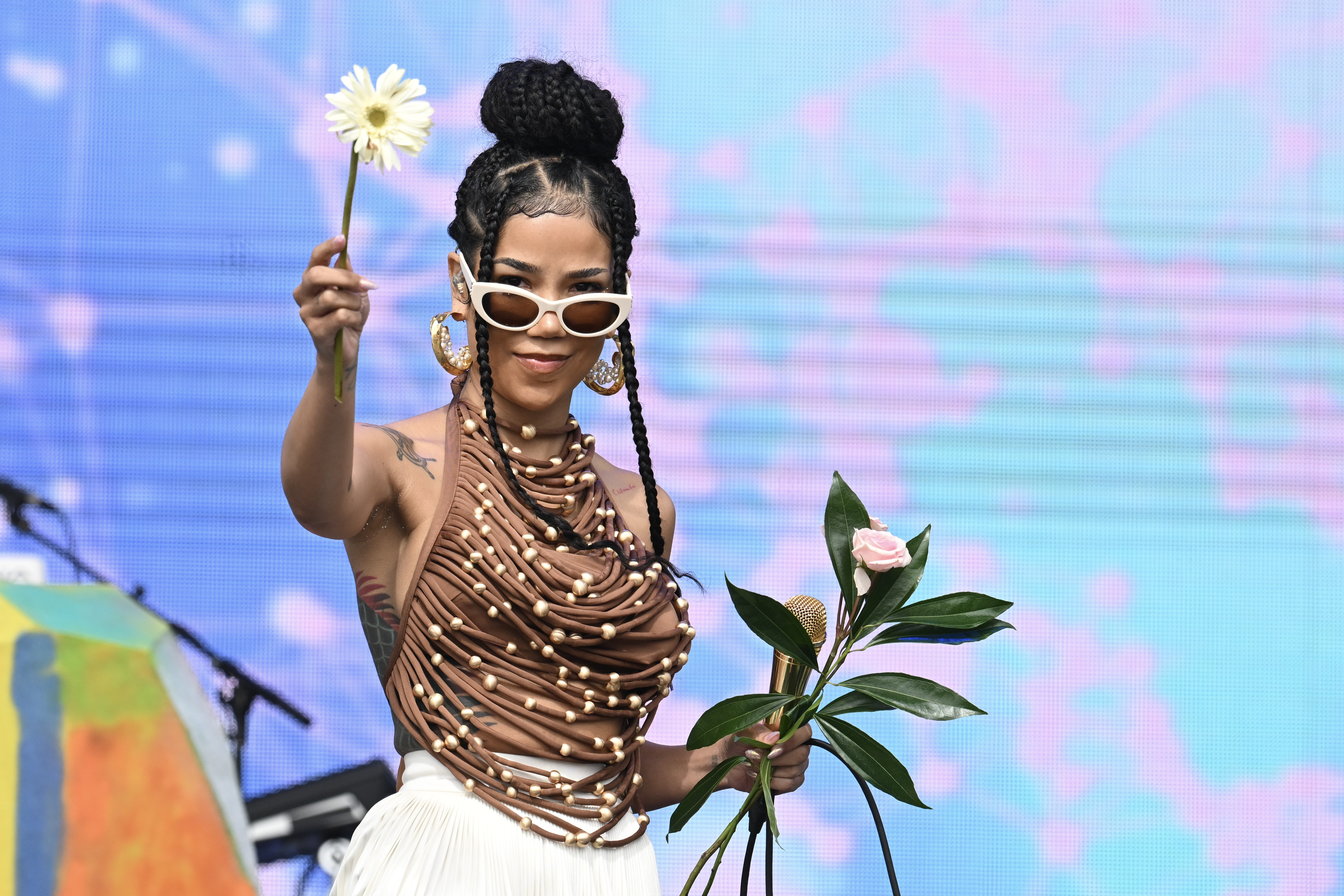 Jhené Aiko performs during the Lovers & Friends music festival at the Las Vegas Festival Grounds on May 6, 2023, in Las Vegas, Nevada. | Source: Getty Images