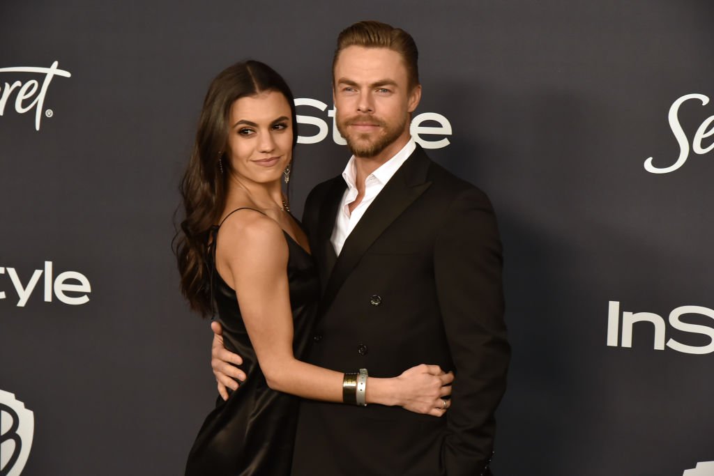 Hayley Erbert and Derek Hough attend the Warner Brothers and InStyle 21st Annual Post Golden Globes After Party Sponsored By L'Oreal Paris & Secret at Beverly Hills Hotel on January 05, 2020 in Beverly Hills, California. | Photo: Getty Images