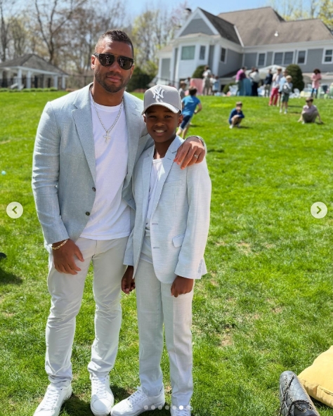 Russell Wilson and Future Zahir Wilburn from a post dated April 21, 2025. | Source: Instagram/ciara