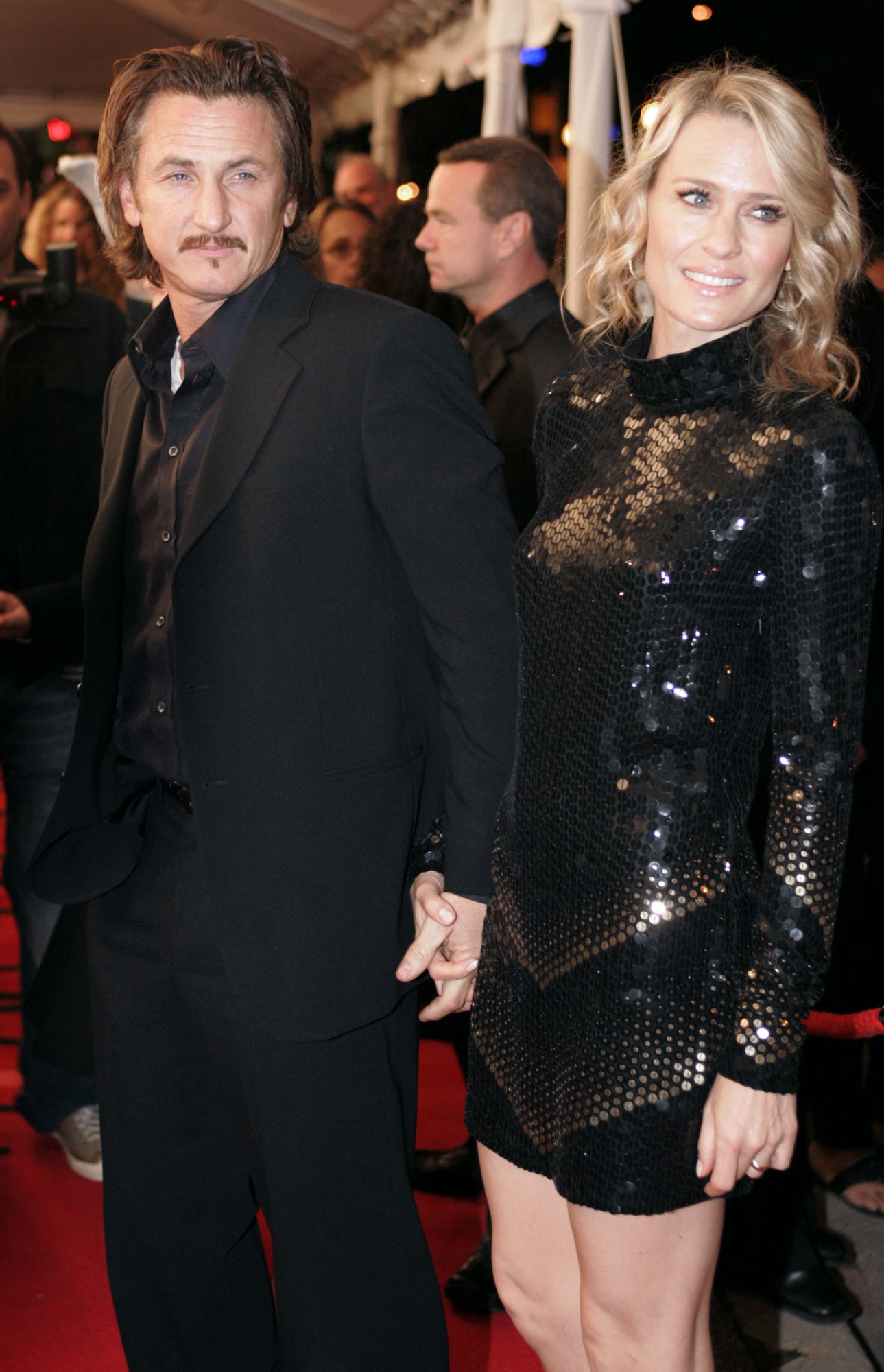 Sean Penn arrives at Roy Thompson Hall with his then-wife Robin Wright Penn at the Toronto International Film Festival in 2006 | Source: Getty Images