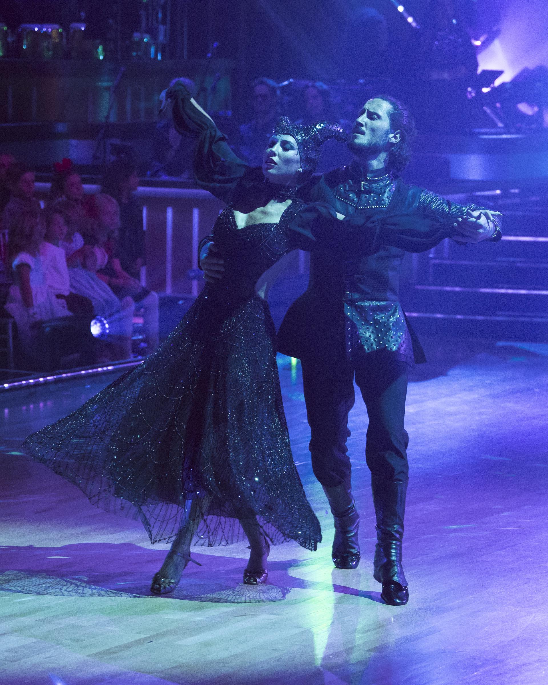 Alix Earle and Val Chmerkovskiy performing on week four of season 34 of the competition on Disney Night | Source: Instagram/dancingwiththestars