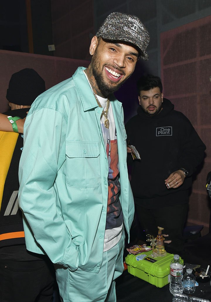 Chris Brown poses for a portrait at his album listening event for "Indigo" at Record Plant Studios on June 19, 2019. I Image: Getty Images.