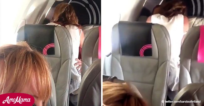 Dumbfounded woman shared video of couple 'getting it on' in the back of an airplane
