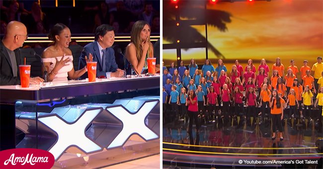 70 kids took to the stage and their magnificent voices forced judges to hit the 'Golden Buzzer'