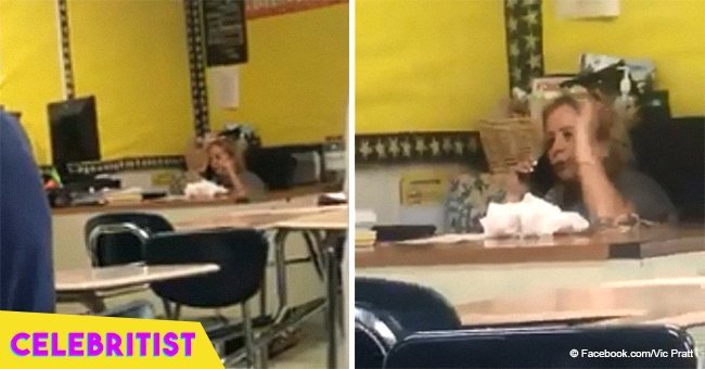 Viral video shows Long Island teacher chatting on the phone during class