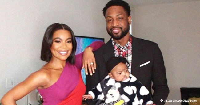 Gabrielle Union and Dwyane Wade flash wide smiles with 'shady baby' daughter Kaavia in family pic