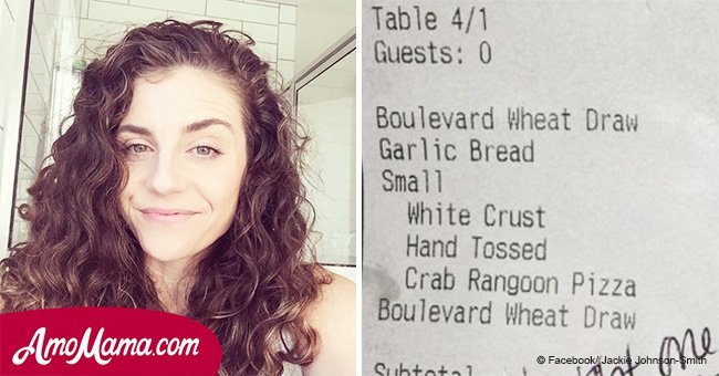 Waitress writes must-see note to breastfeeding mother on restaurant receipt