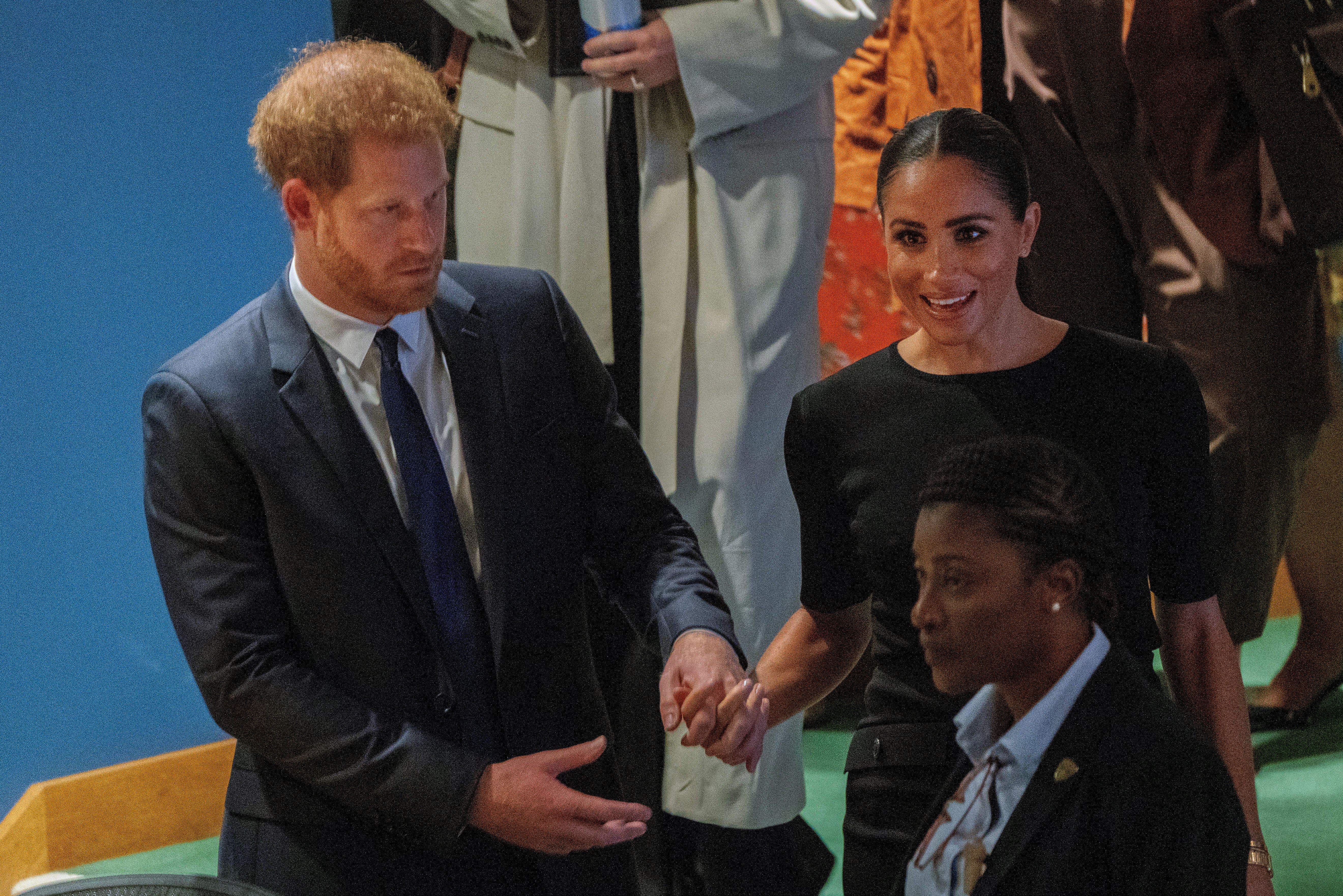 Prince Harry, Duke of Sussex and Meghan, Duchess of Sussex arrive at the United Nations General Assembly on Nelson Mandela International Day. July 18, 2022 in New York City. | Source: Getty Images 
