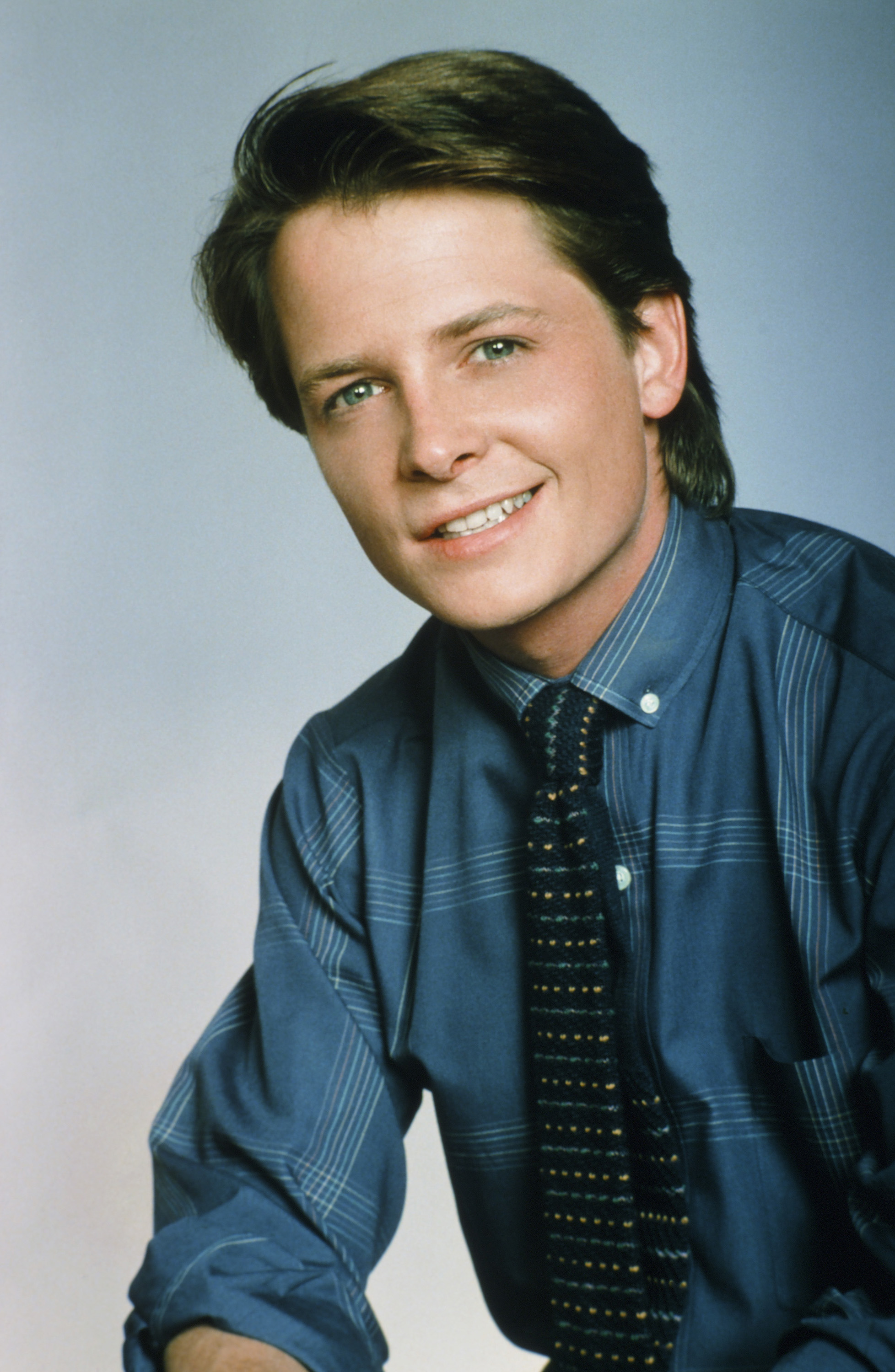 Michael J. Fox on the set of "Family Ties" on August 5, 1985 | Source: Getty Images
