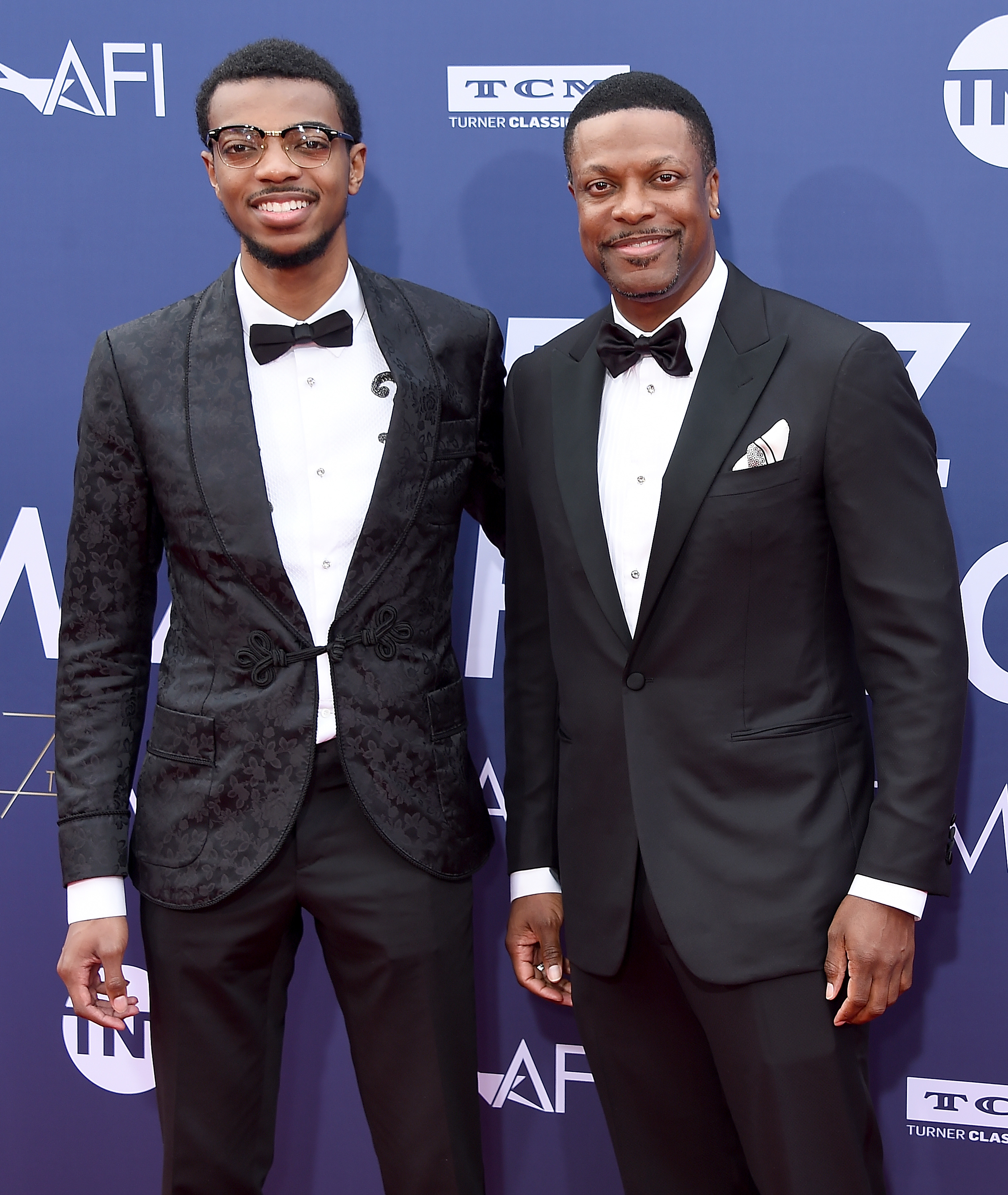 Chris Tucker and Destin Christopher Tucker during the American Film Institute's 47th Life Achievement Award Gala Tribute To Denzel Washington at Dolby Theatre on June 6, 2019, in Hollywood, California. | Source: Getty Images