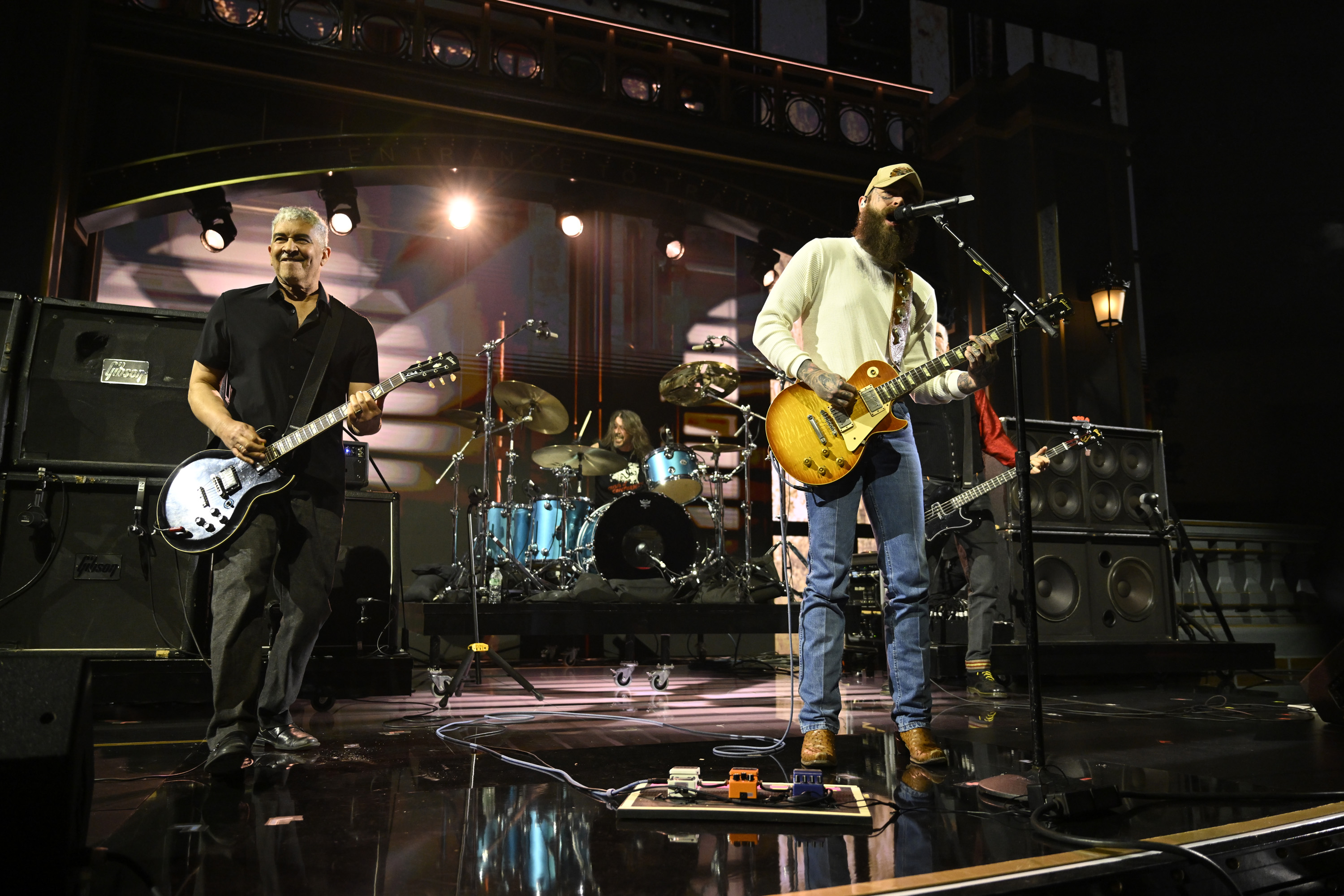 Nirvana and Post Malone perform during "SNL50: The Homecoming Concert" on February 14, 2025 | Source: Getty Images