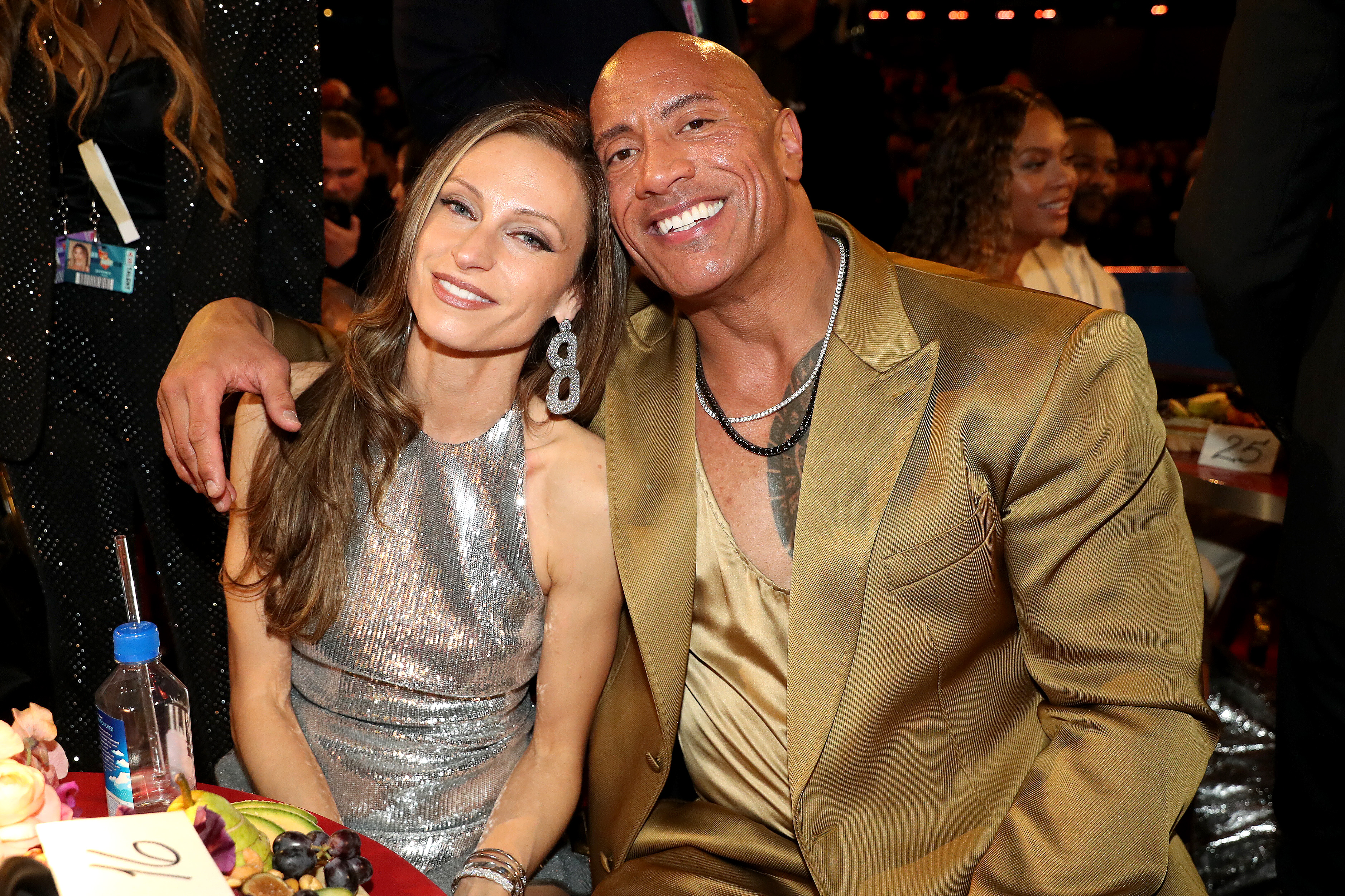 Lauren Hashian and Dwayne Johnson attend the 65th GRAMMY Awards on February 5, 2023 | Source: Getty Images