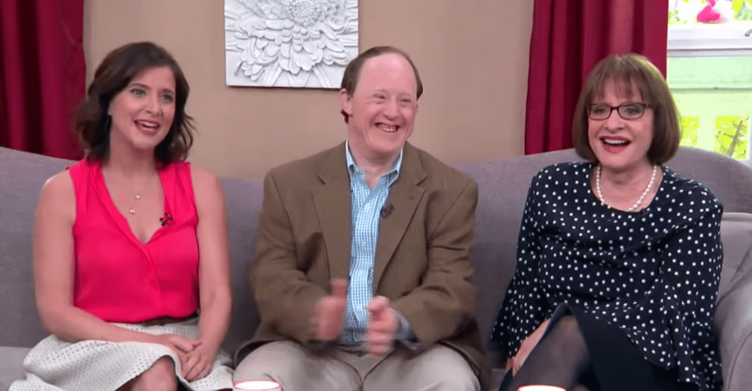Kellie Martin, Chris Burke, and Patti LuPone in a "Life Goes On" reunion interview in 2015. I Image: YouTube/ Hallmark Channel.