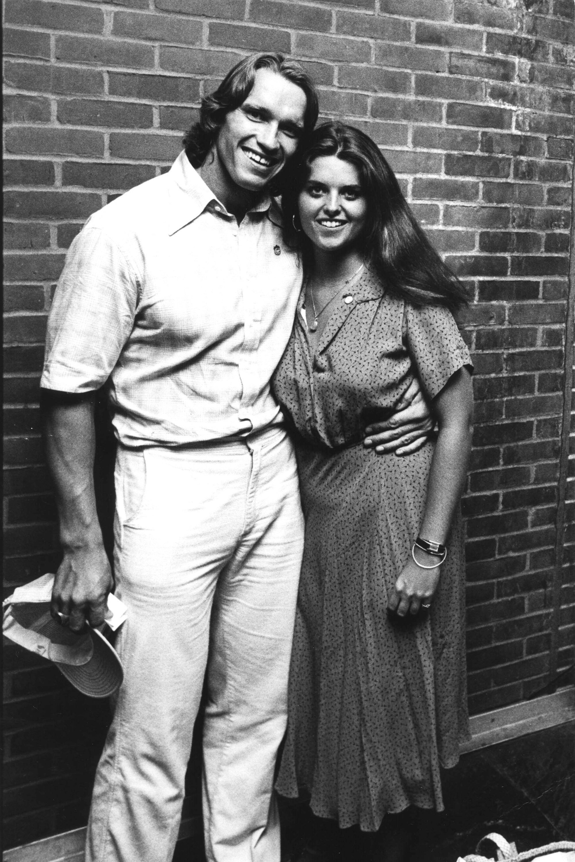 Arnold Schwarzenegger and his future-wife Maria Shriver during the 1979 Special Olympics | Source: Getty Images