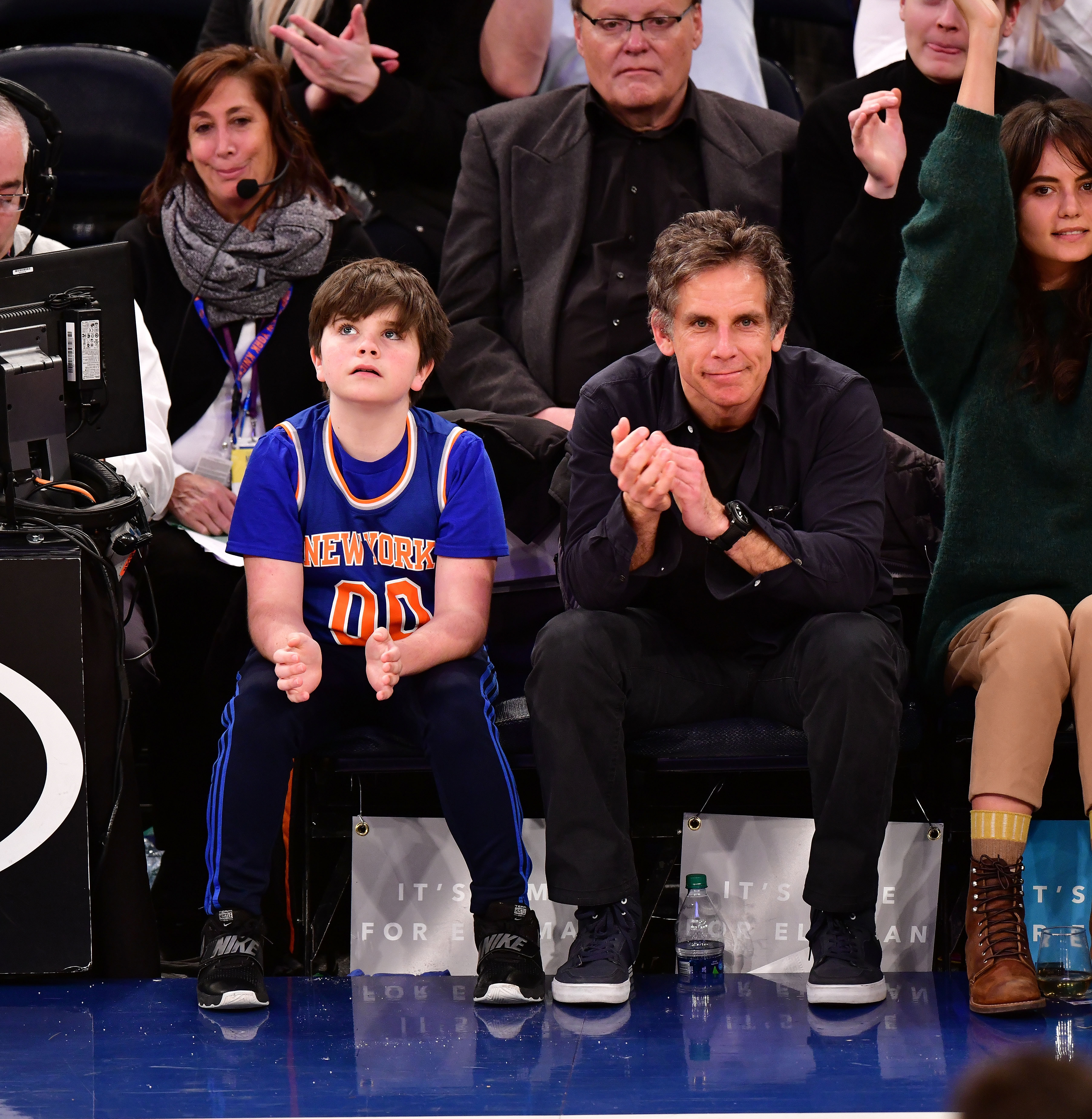 Quinlin Stiller and Ben Stiller attend the New York Knicks Vs San Antonio Spurs game at Madison Square Garden on January 2, 2018 in New York City | Source: Getty Images