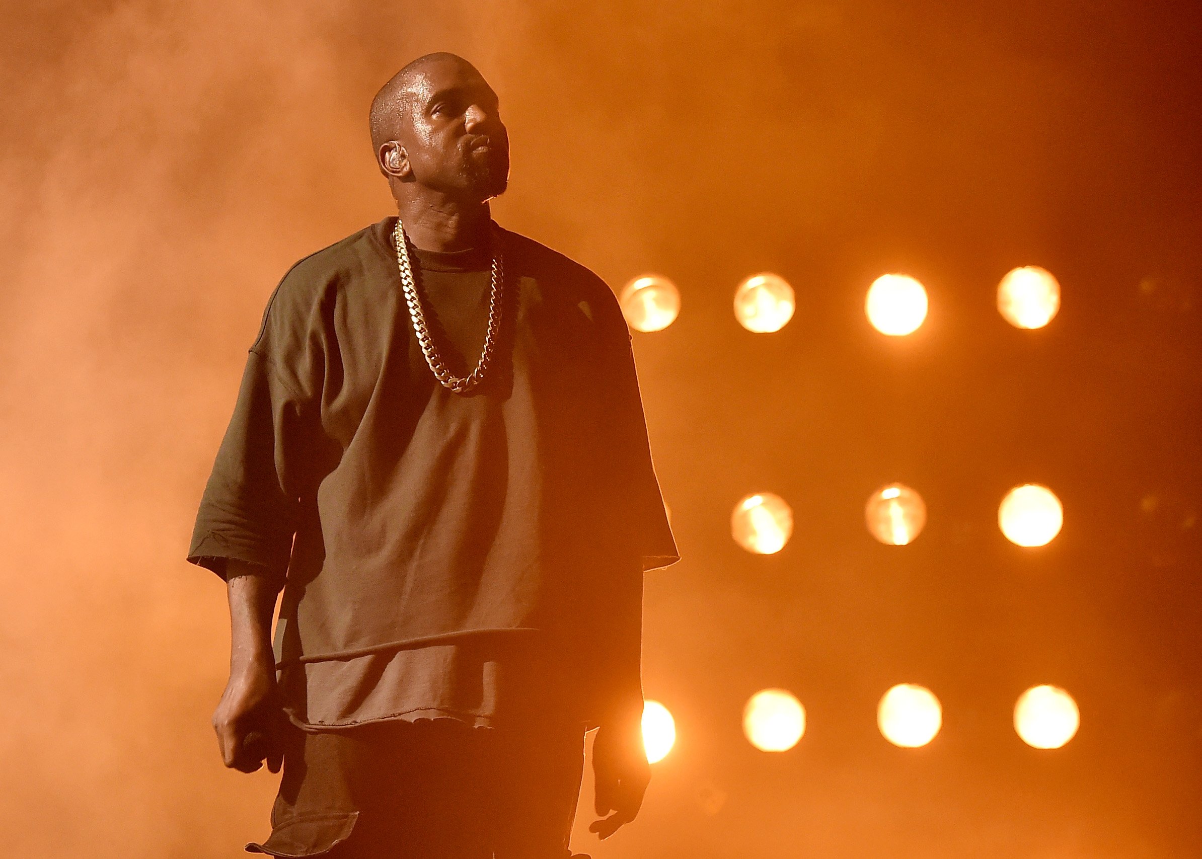 Kanye West onstage at the 2015 iHeartRadio Music Festival on September 18, 2015 | Source: Getty Images