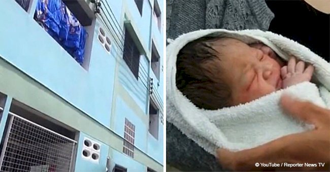Newborn baby miraculously survives being tossed from a 5th floor balcony