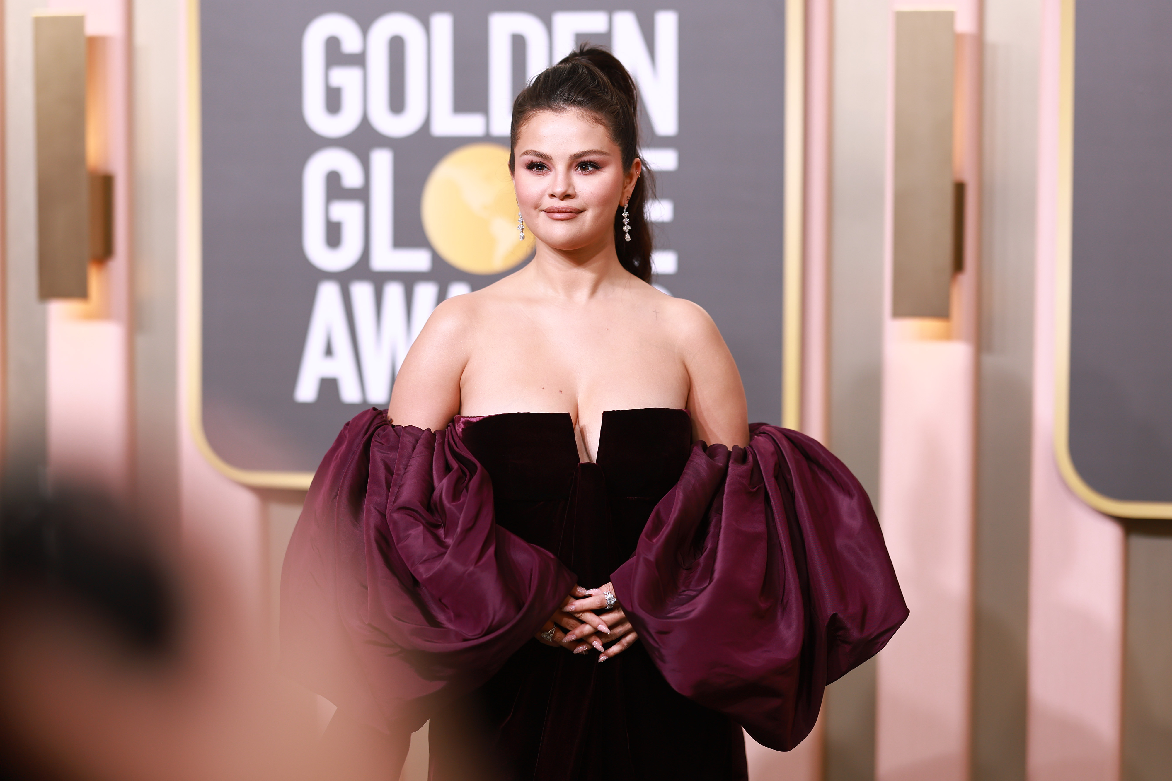 Selena Gomez attends the 80th Annual Golden Globe Awards at The Beverly Hilton on January 10, 2023 in Beverly Hills, California