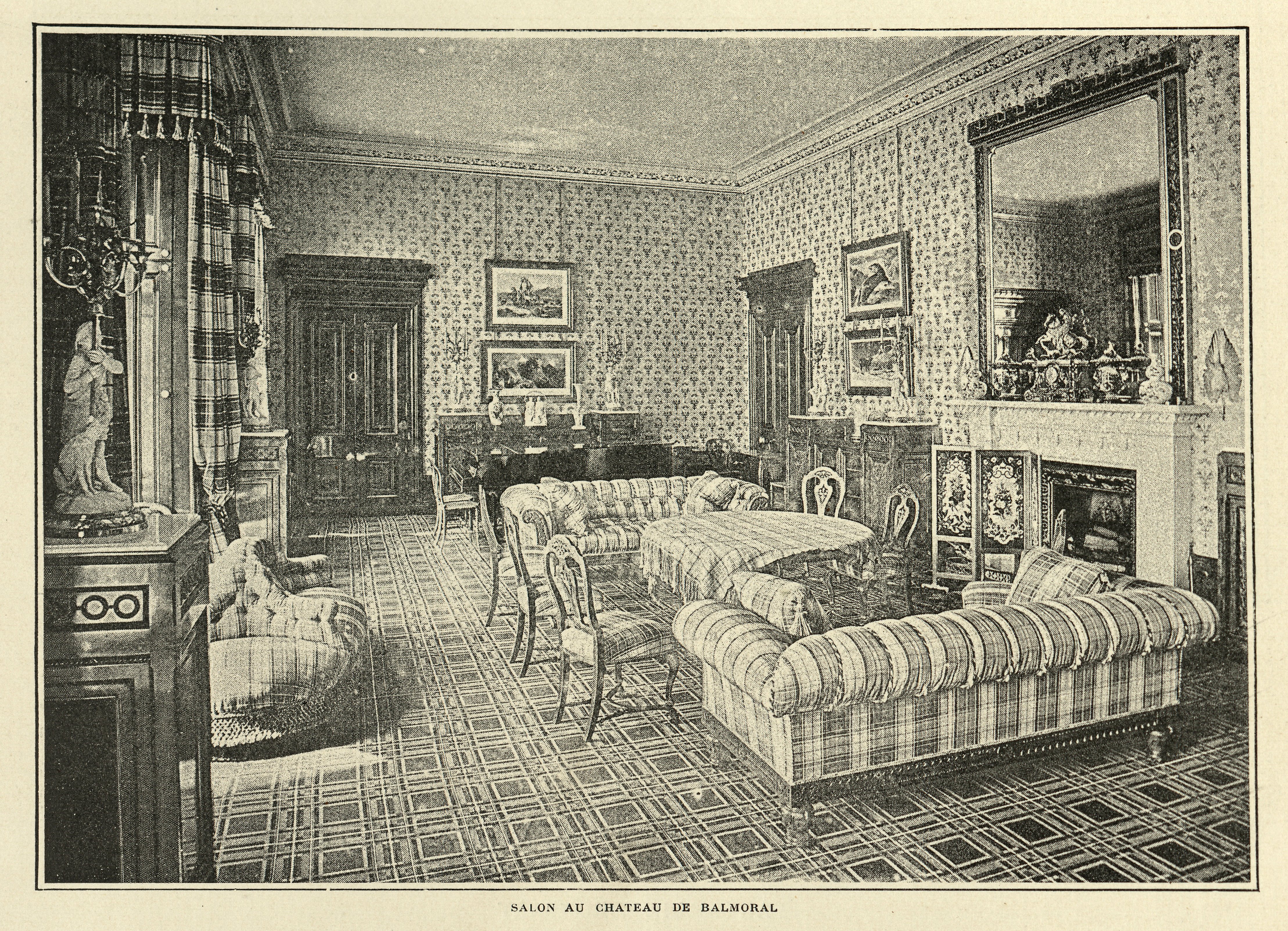 Nineteenth century illustration of the Drawing Room at Balmoral Castle | Source: Getty Images