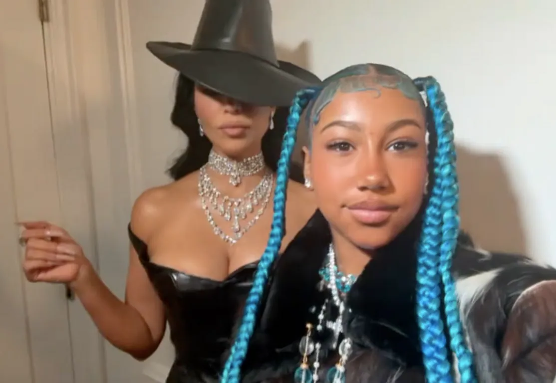 Kim Kardashian and North West showing off their looks in a TikTok video, posted on May 6, 2025. | Source: TikTok/@kimandnorth