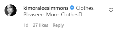 Kimora Lee Simmons posts a comment under a picture posted by her daughter, Ming, on Instagram | Photo: Instagram/mingleesimmons