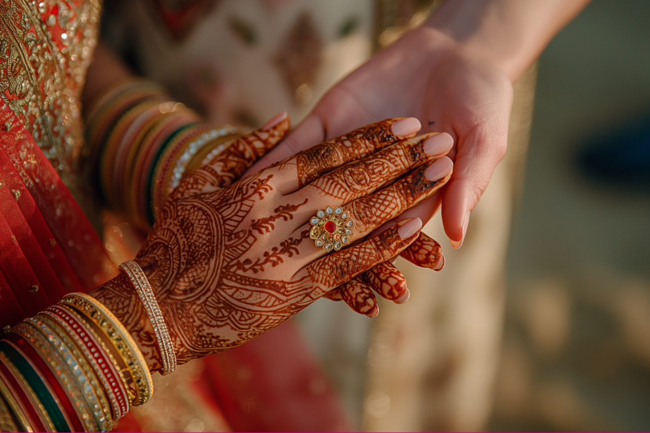 A woman taking another woman's hand in hers | Source: Midjourney