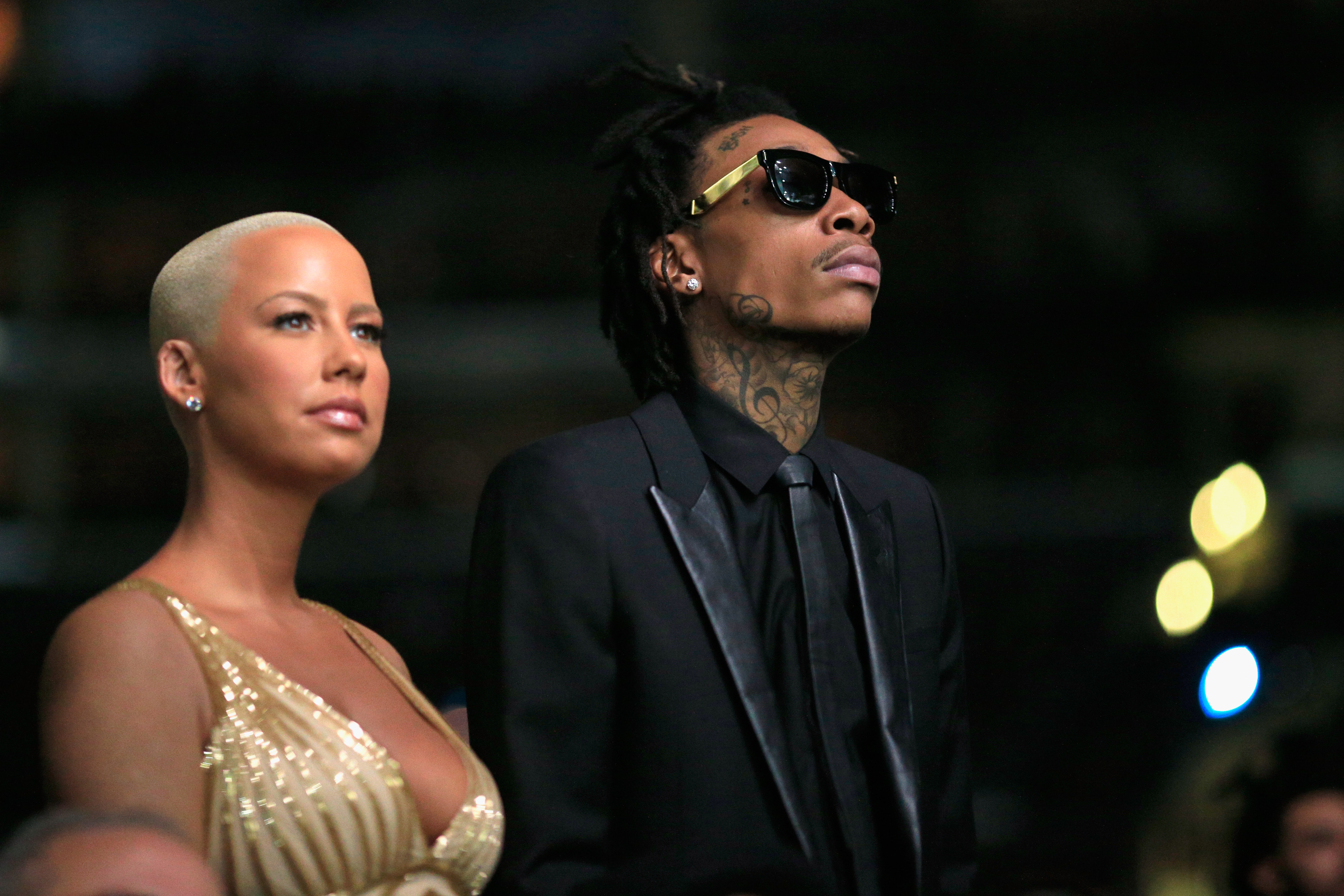 Amber Rose and Wiz Khalifa during the 56th Grammy Awards at Staples Center on January 26, 2014, in Los Angeles, California. | Source: Getty Images