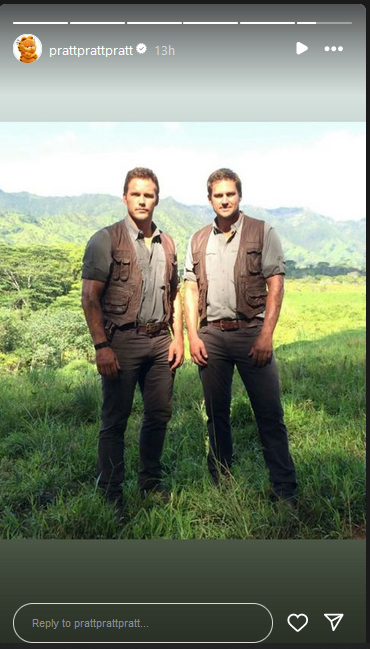 Chris Pratt and Tony McFarr via the actor's instagram stories, on March 15, 2024 | Source: Instagram/prattprattpratt