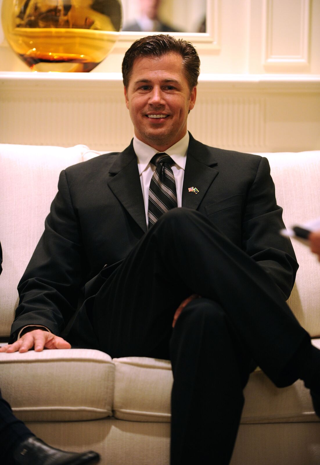  Doug Pitt poses as he is interviewed and named Goodwill Ambassador of the United Republic of Tanzania at Essex House. | Source: Getty Images