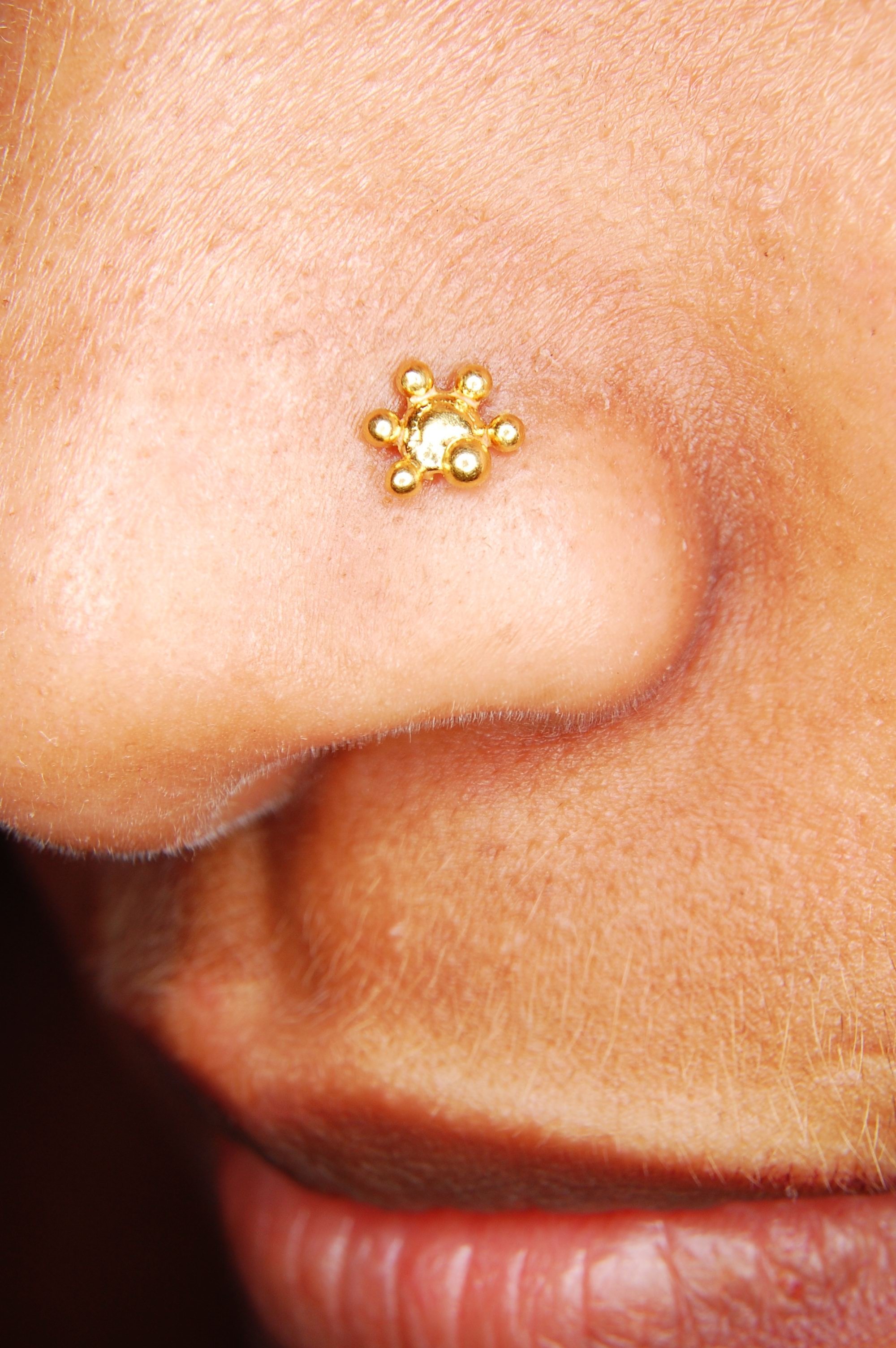 Nose piercing. Image credit: Wikimedia Commons