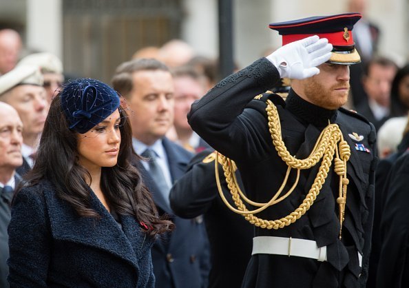 Le prince Harry et Meghan participent à la 91e cérémonie du Champ du Souvenir | Photo : Getty Images