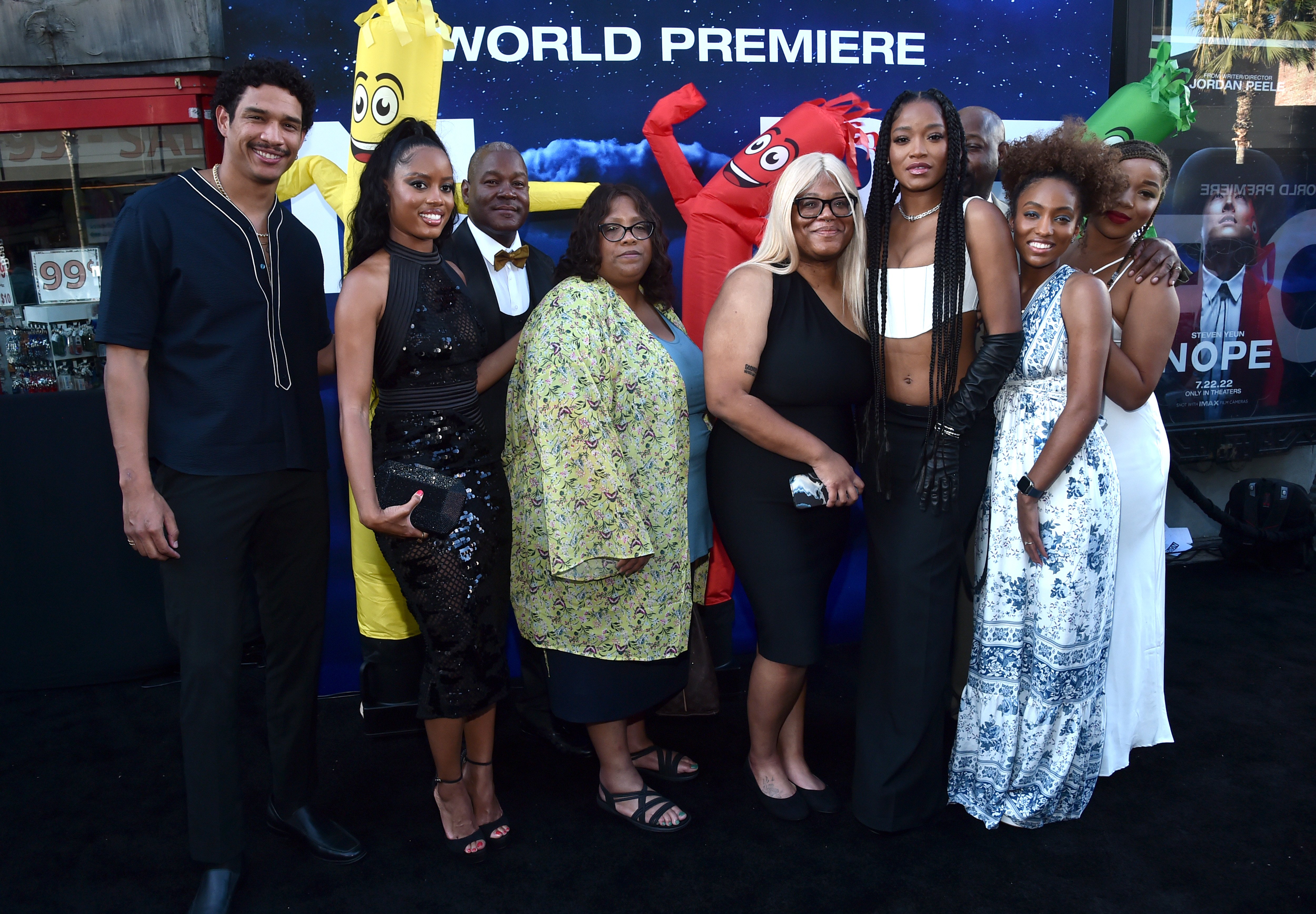Loreal and Keke Palmer together with their family attend the world premiere of the film "Nope" on July 18, 2022, in Hollywood, California. | Source: Getty Images