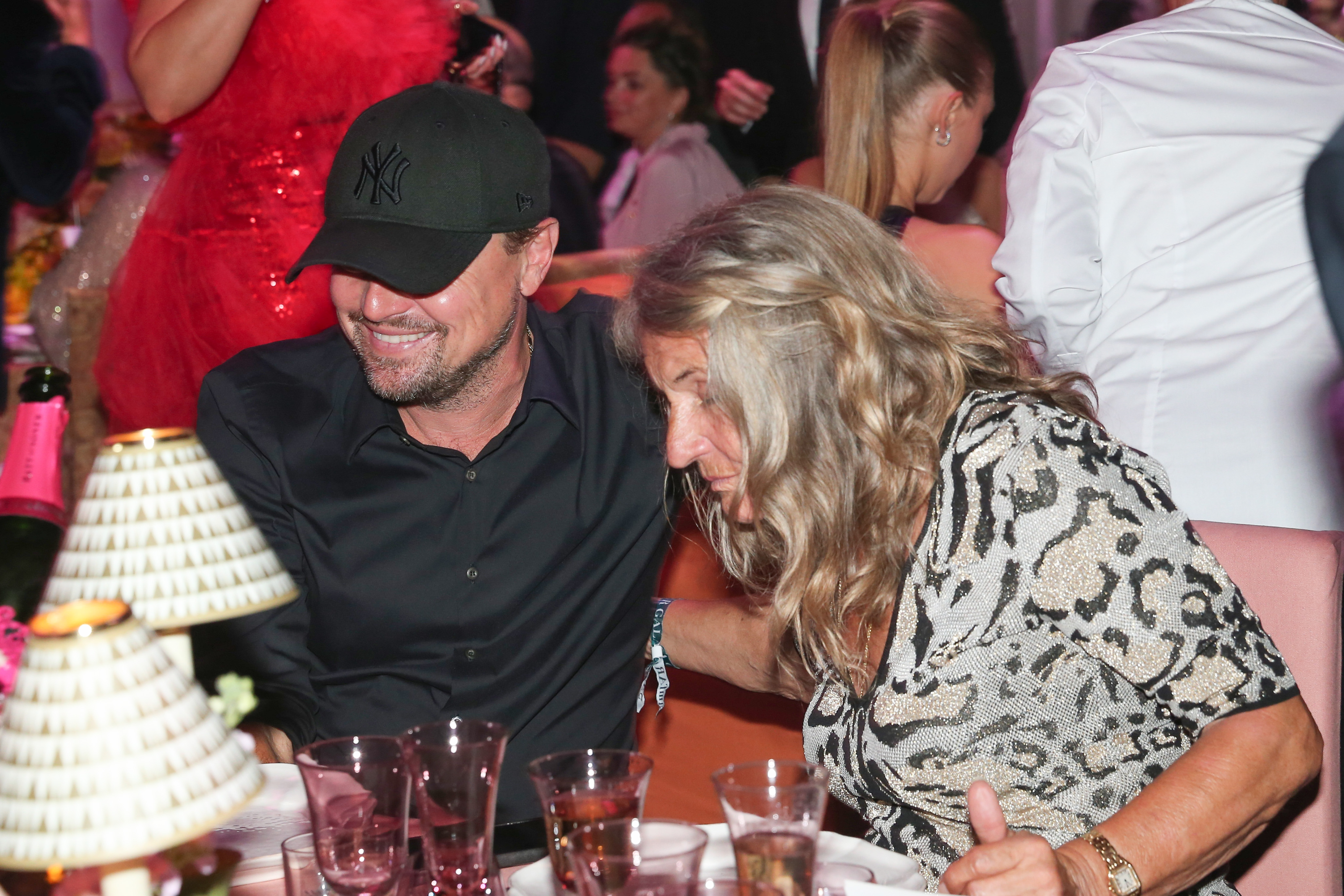 Leonardo DiCaprio and his mother Irmelin Indenbirken attend the amfAR Cannes Gala on May 26, 2022 in Cap d'Antibes, France | Source: Getty Images