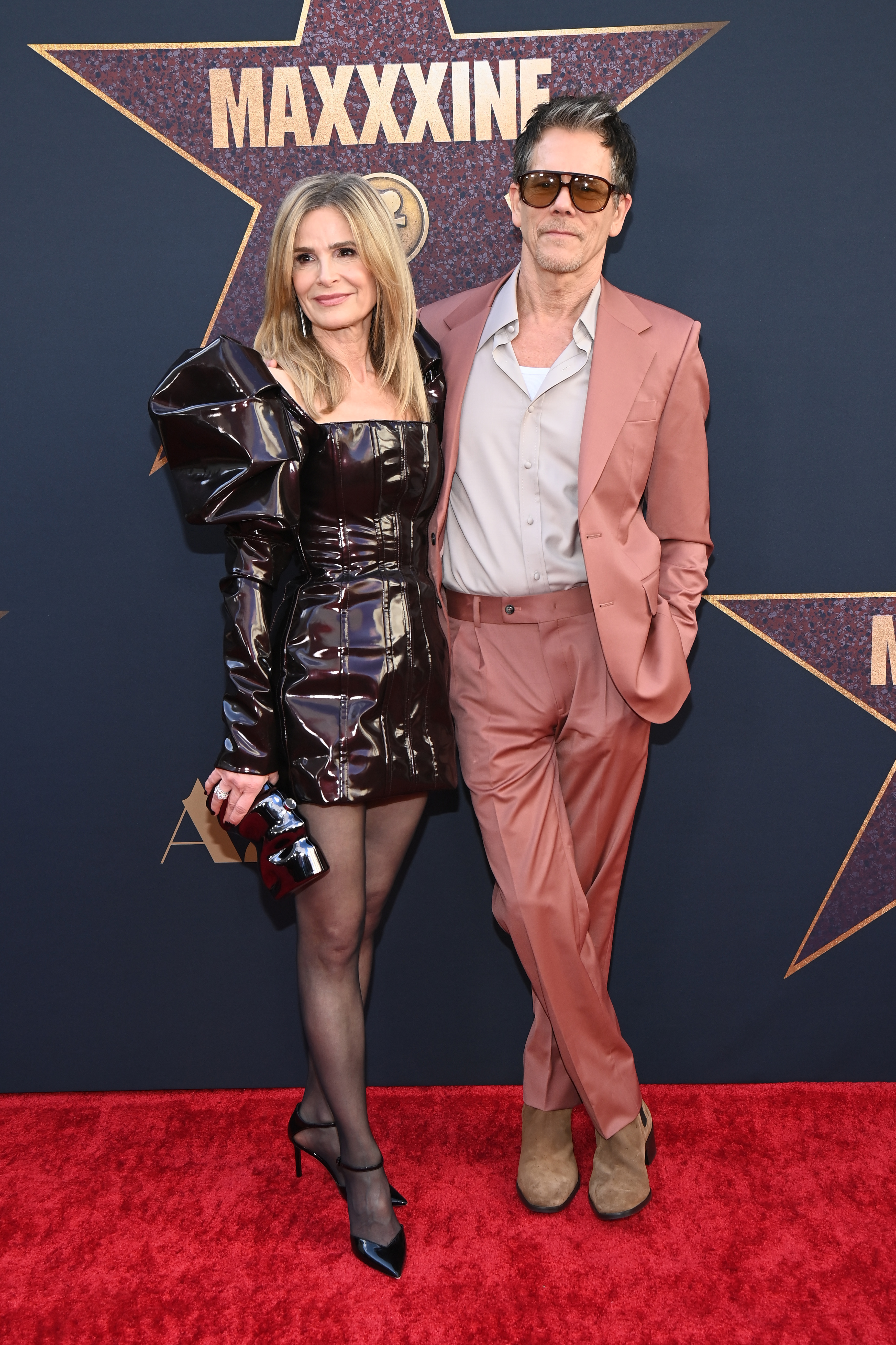 Kyra Sedgwick and Kevin Bacon attend the world premiere of A24's "MAXXXINE" on June 24, 2024, in Hollywood, California. | Source: Getty Images